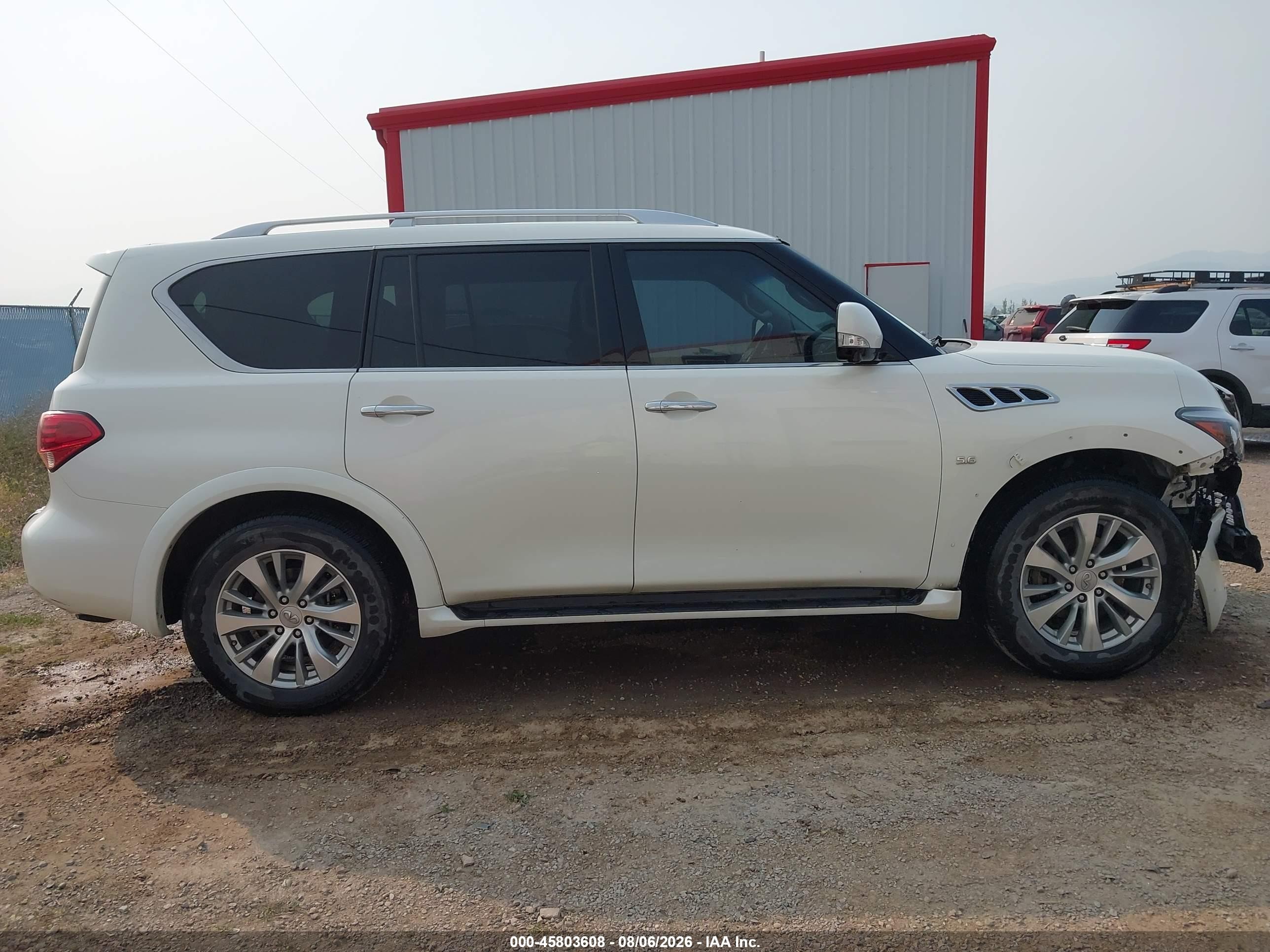 2017 Infiniti Qx80 White vin: JN8AZ2NE3H9151632