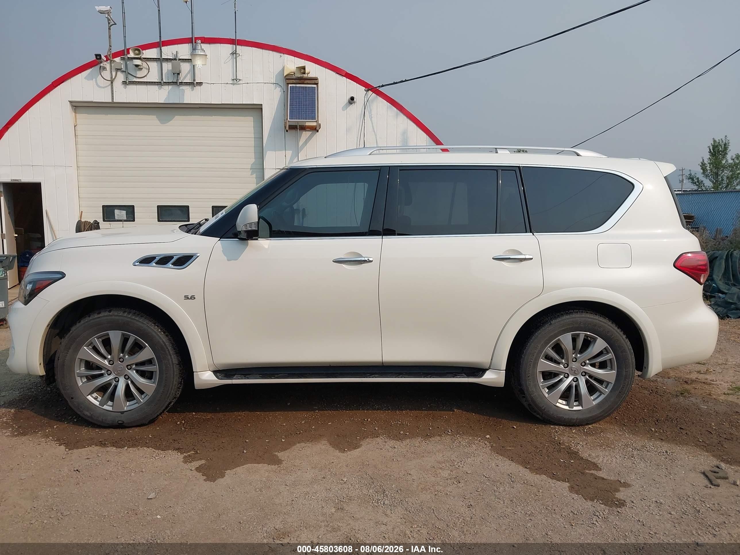 2017 Infiniti Qx80 White vin: JN8AZ2NE3H9151632