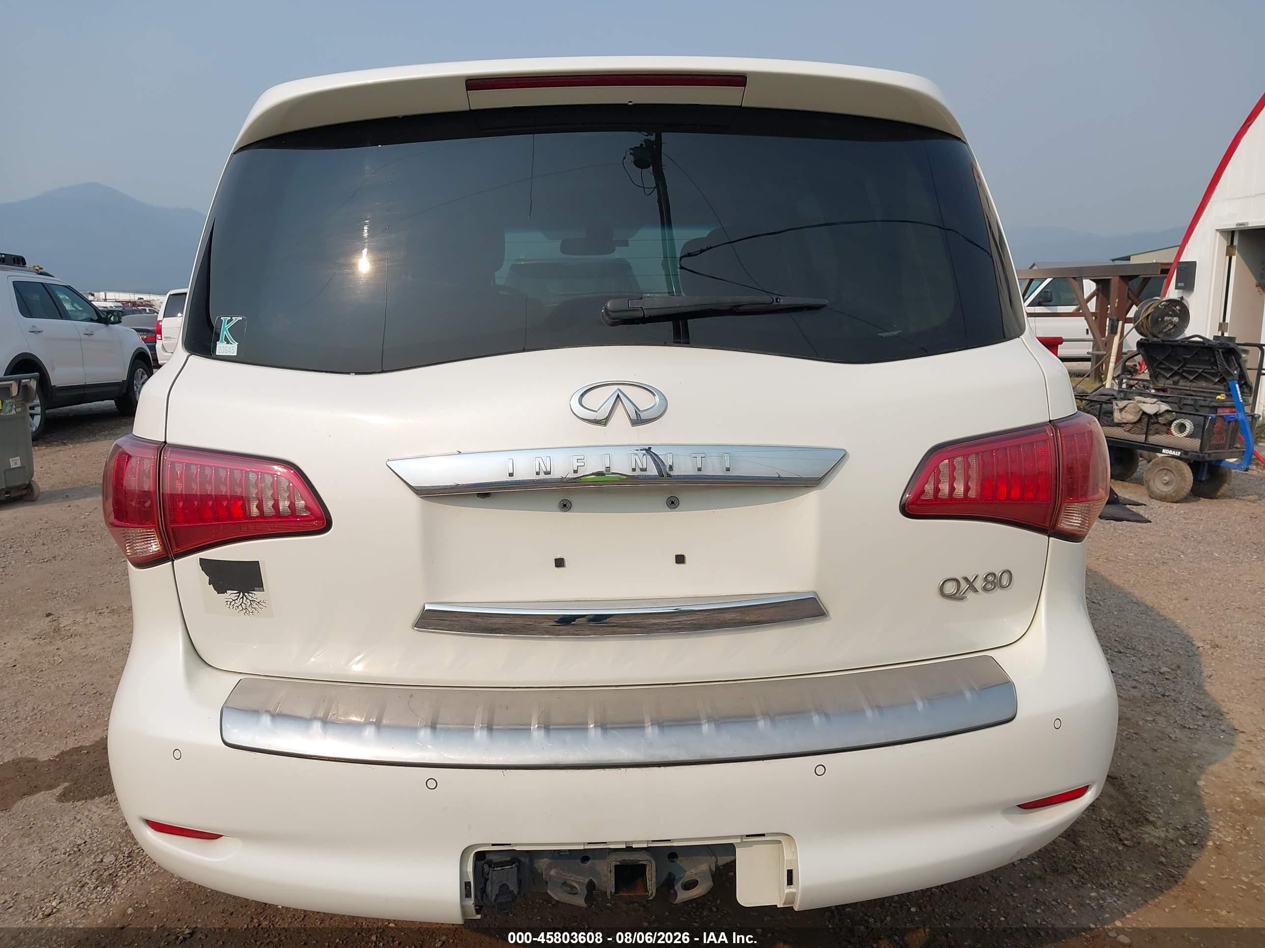2017 Infiniti Qx80 White vin: JN8AZ2NE3H9151632