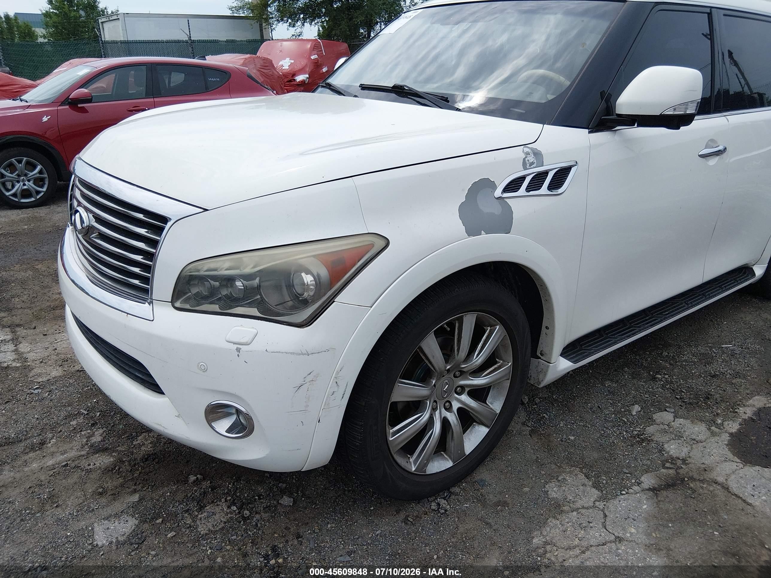 2011 Infiniti Qx56   White vin: JN8AZ2NE4B9003318