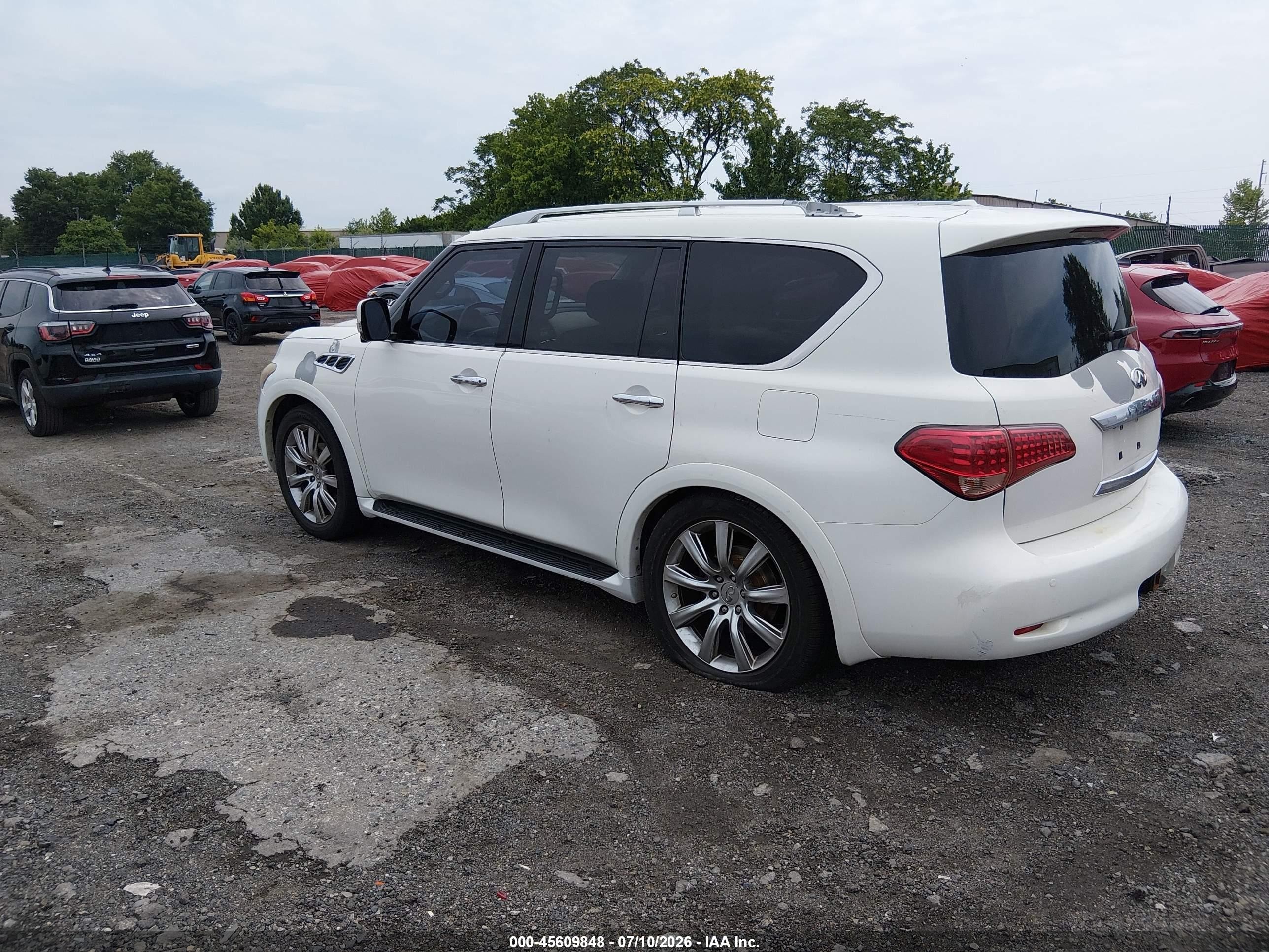 2011 Infiniti Qx56   White vin: JN8AZ2NE4B9003318