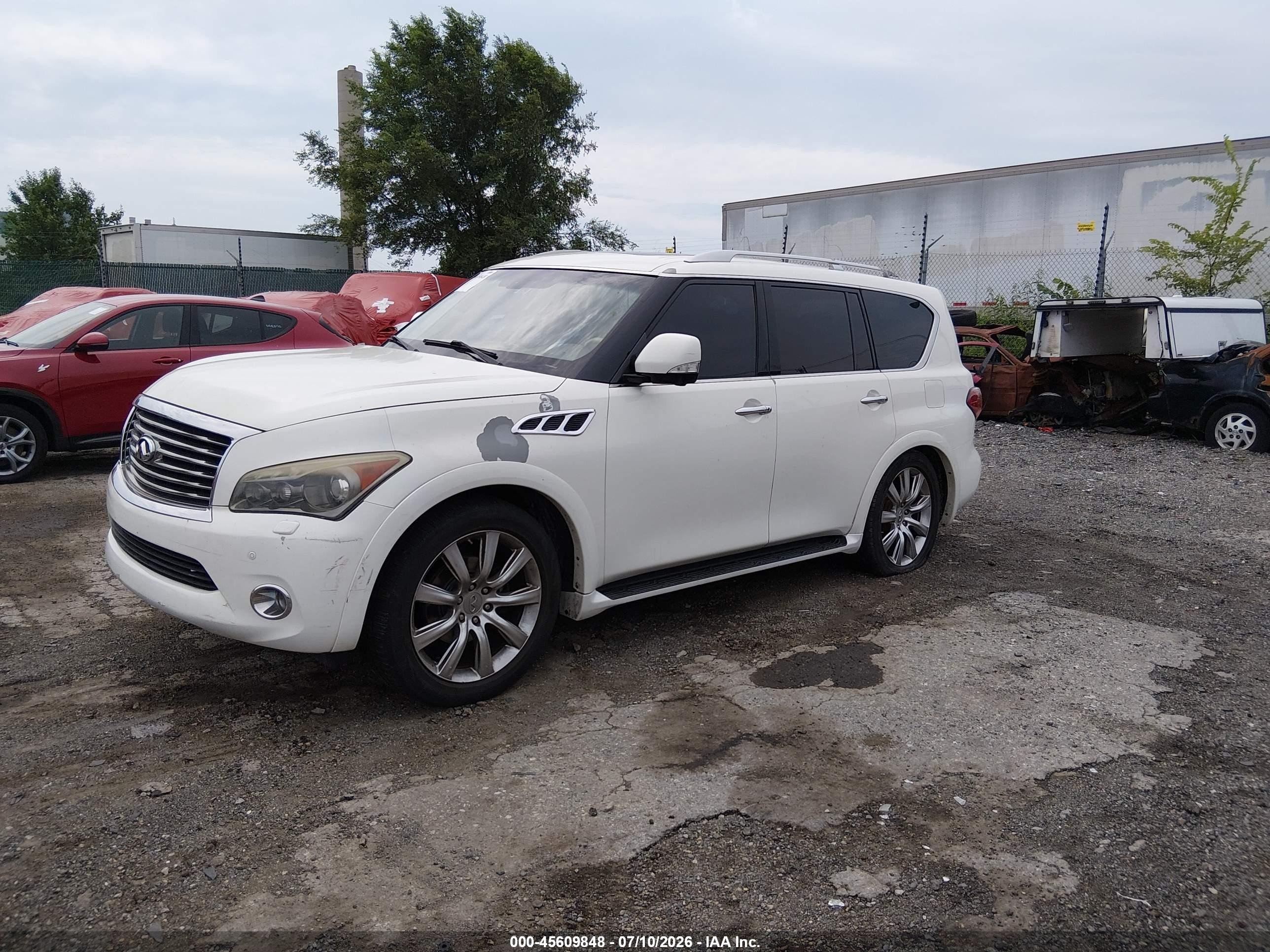 2011 Infiniti Qx56   White vin: JN8AZ2NE4B9003318