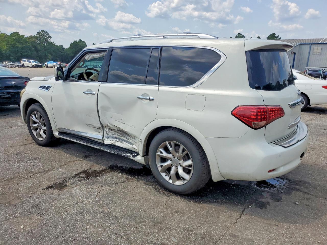2013 Infiniti Qx56 Base White vin: JN8AZ2NE4D9041487