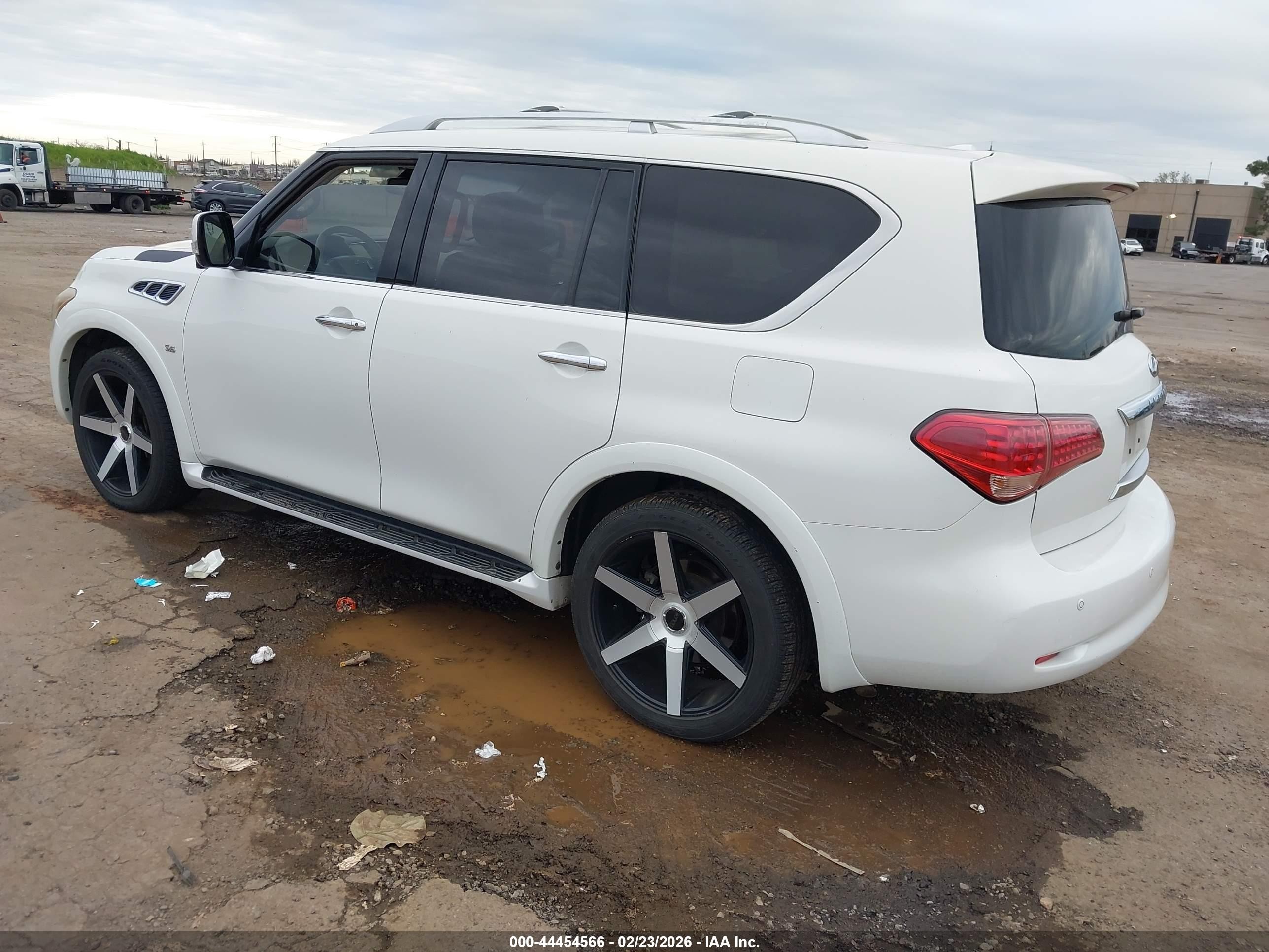 2014 Infiniti Qx80   Белый vin: JN8AZ2NE4E9063197