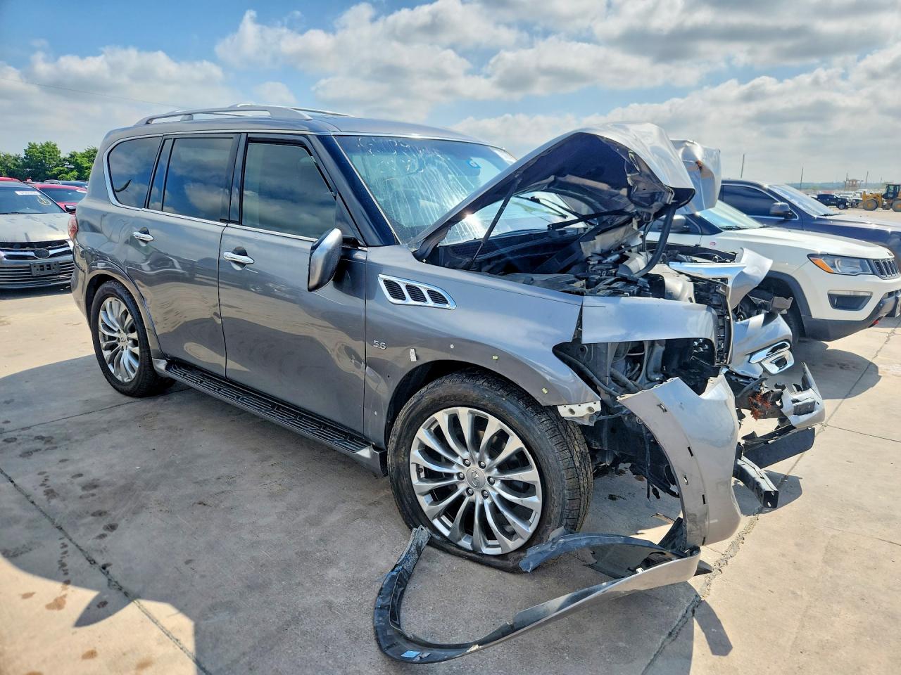 2015 Infiniti Qx80 Base Silver vin: JN8AZ2NE4F9080776