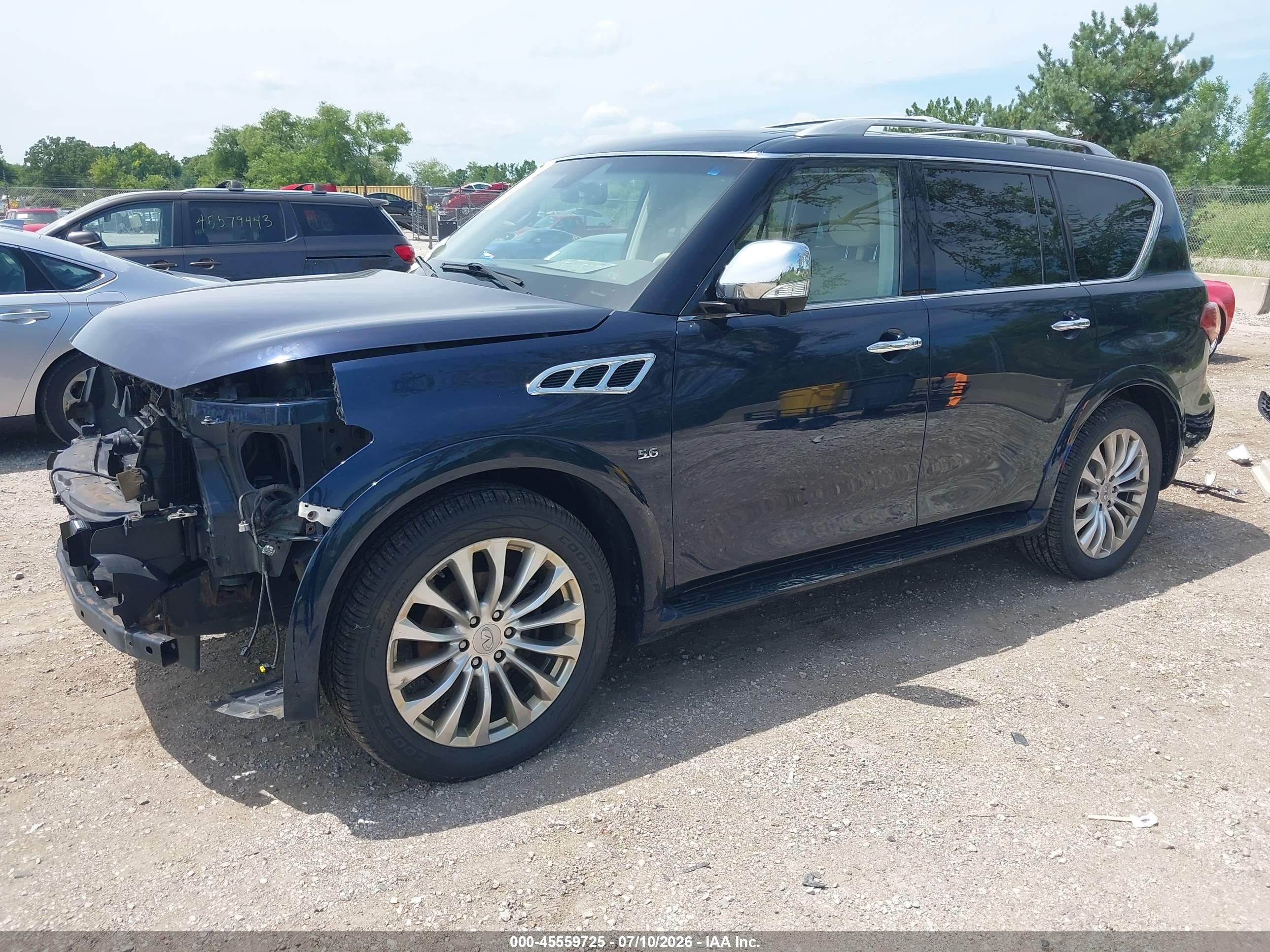 2015 Infiniti Qx80 Синий vin: JN8AZ2NE4F9083094