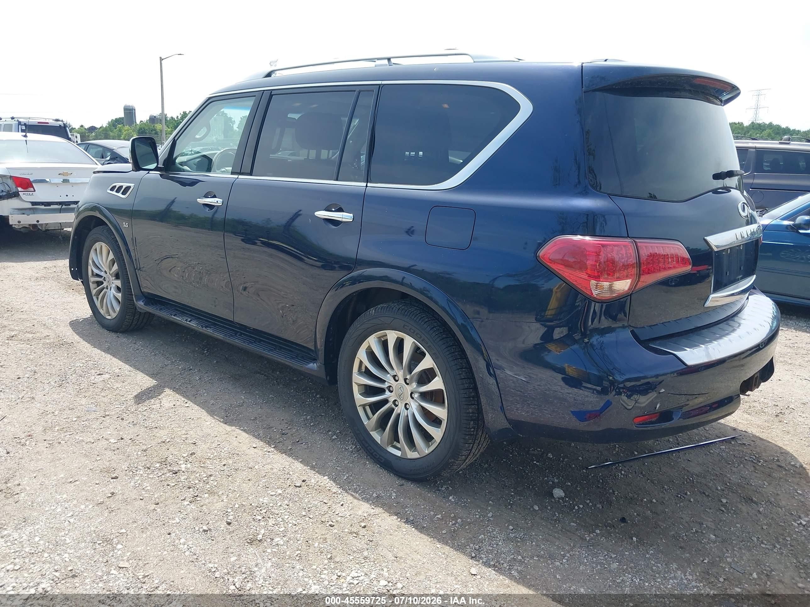 2015 Infiniti Qx80 Синий vin: JN8AZ2NE4F9083094
