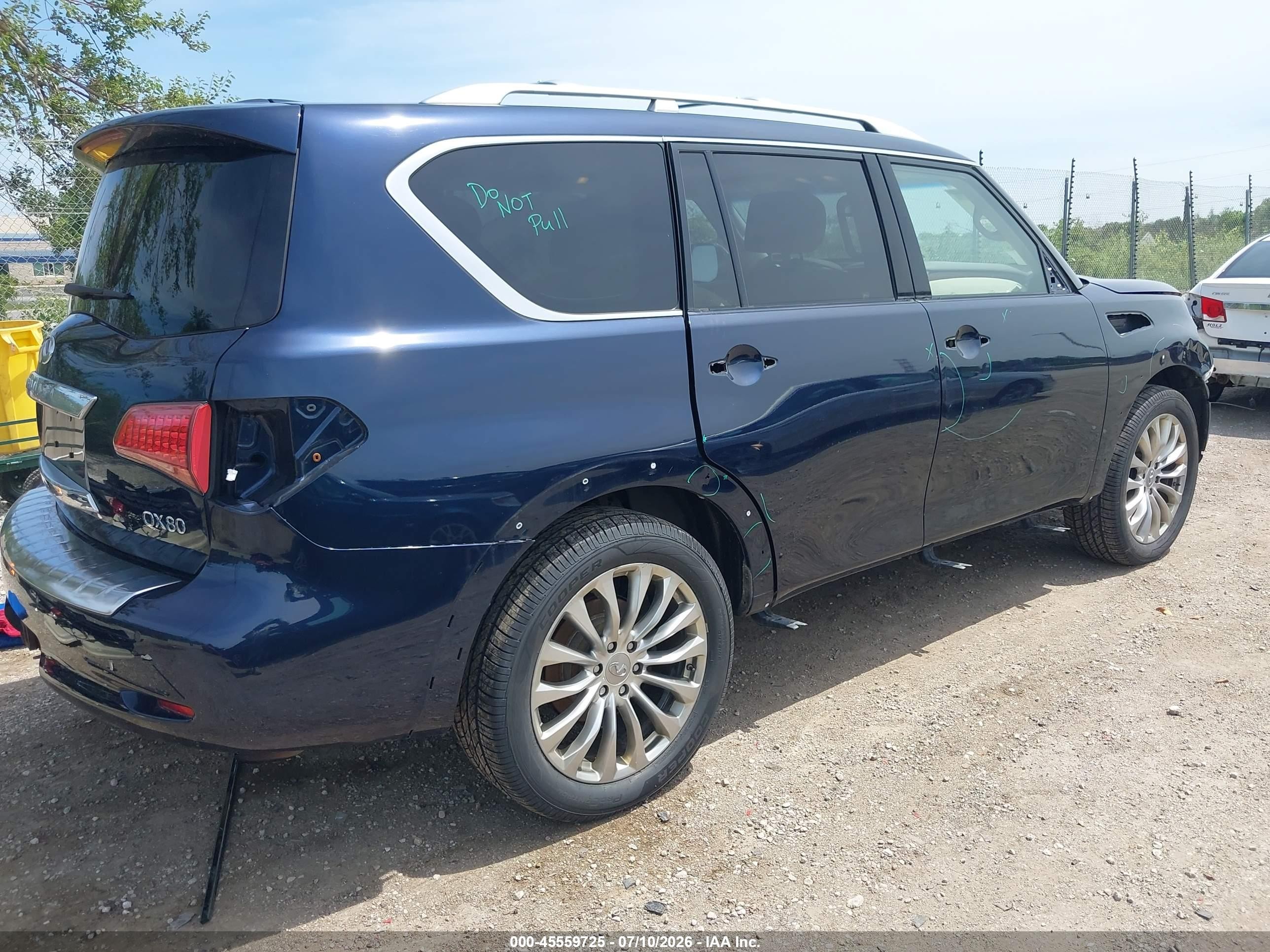 2015 Infiniti Qx80 Синий vin: JN8AZ2NE4F9083094