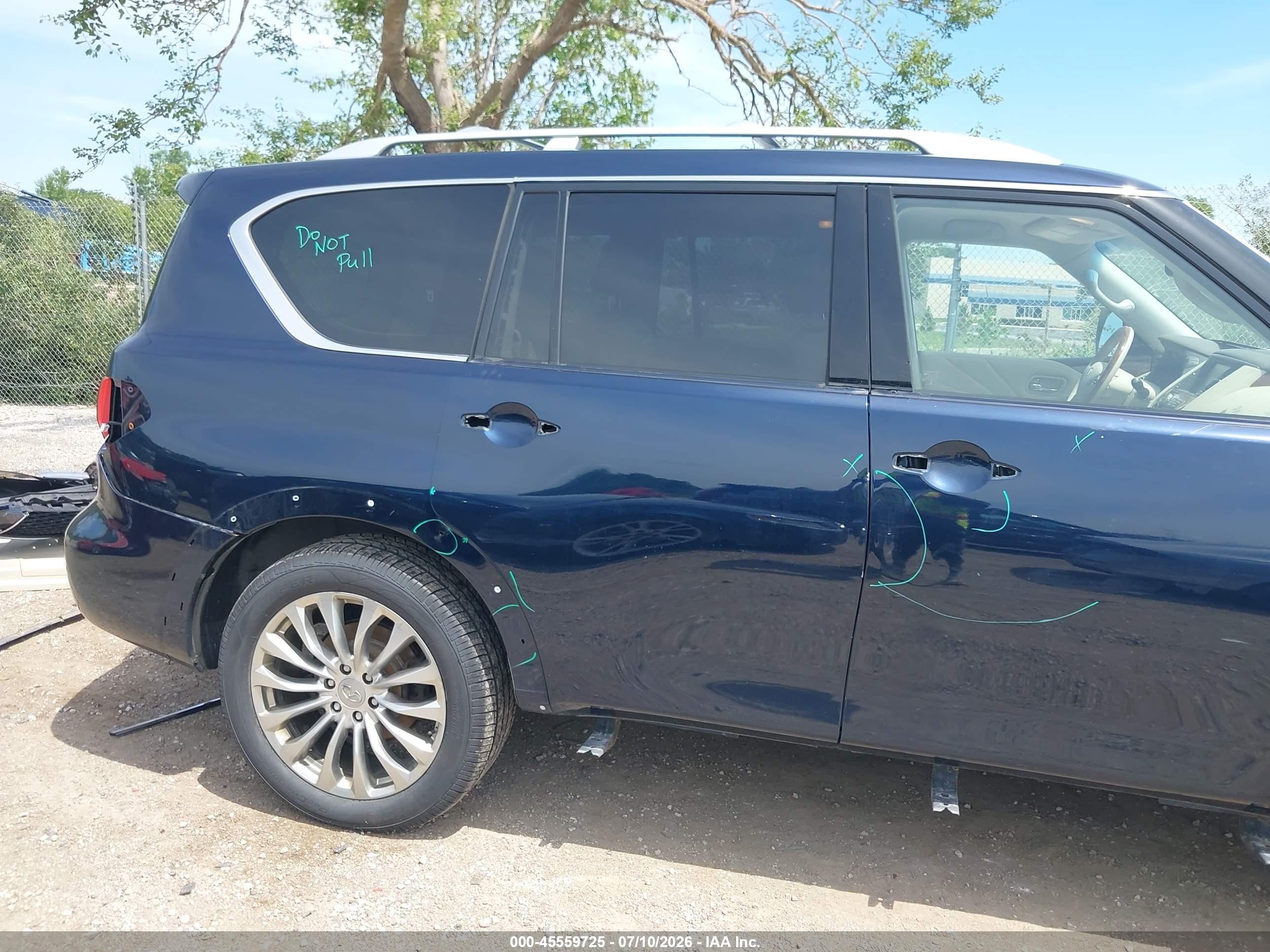 2015 Infiniti Qx80 Синий vin: JN8AZ2NE4F9083094