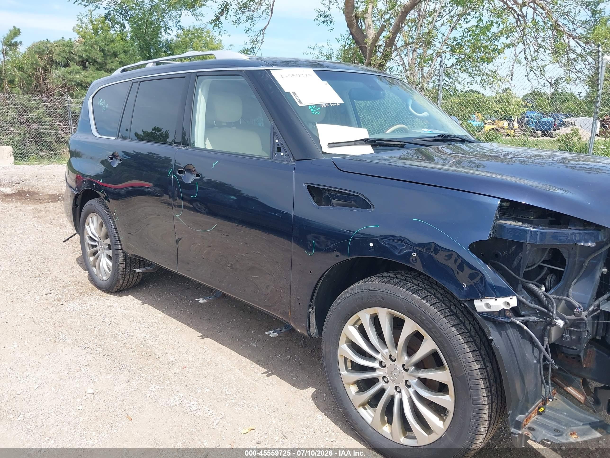 2015 Infiniti Qx80 Синий vin: JN8AZ2NE4F9083094