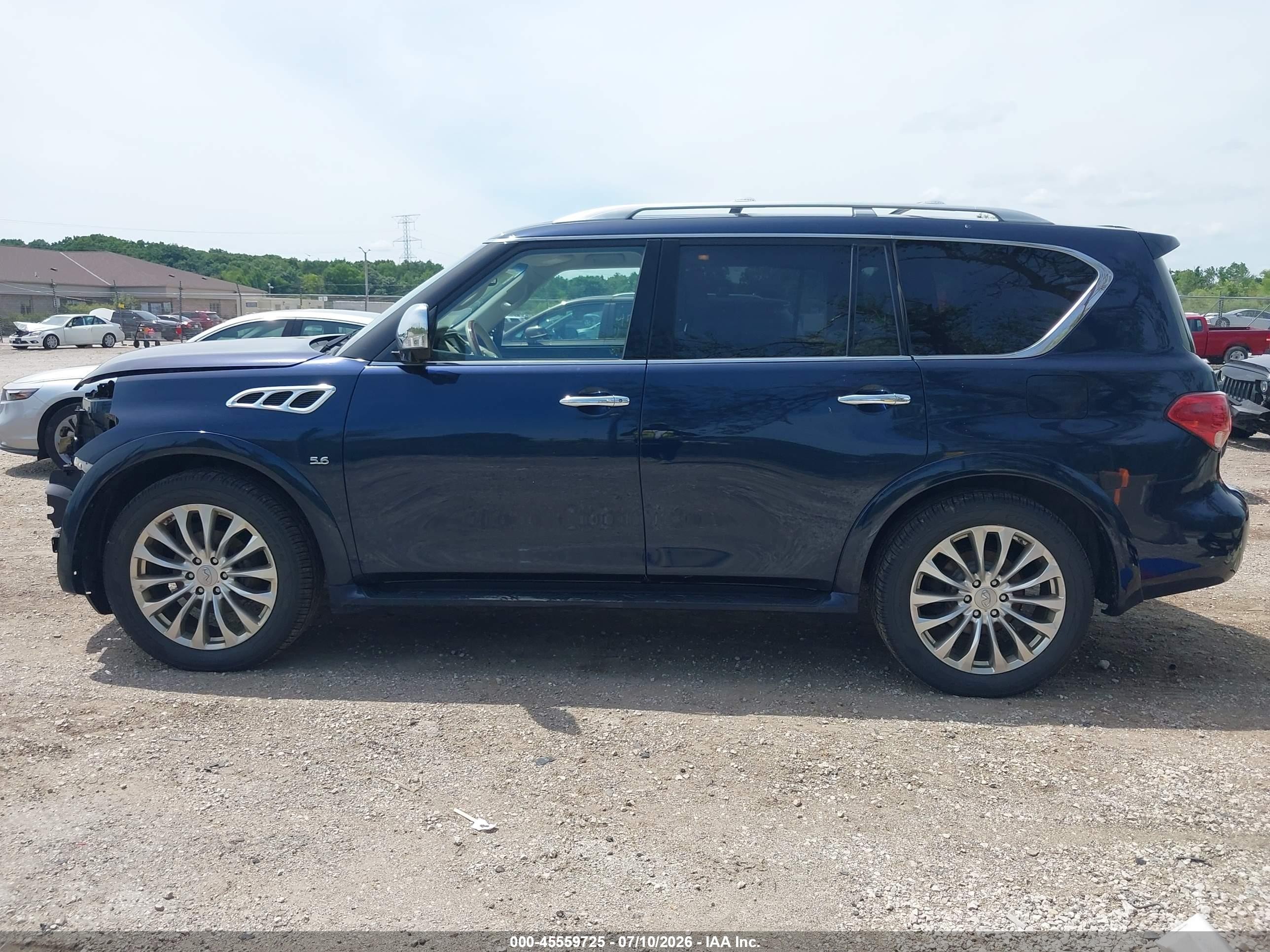 2015 Infiniti Qx80 Синий vin: JN8AZ2NE4F9083094