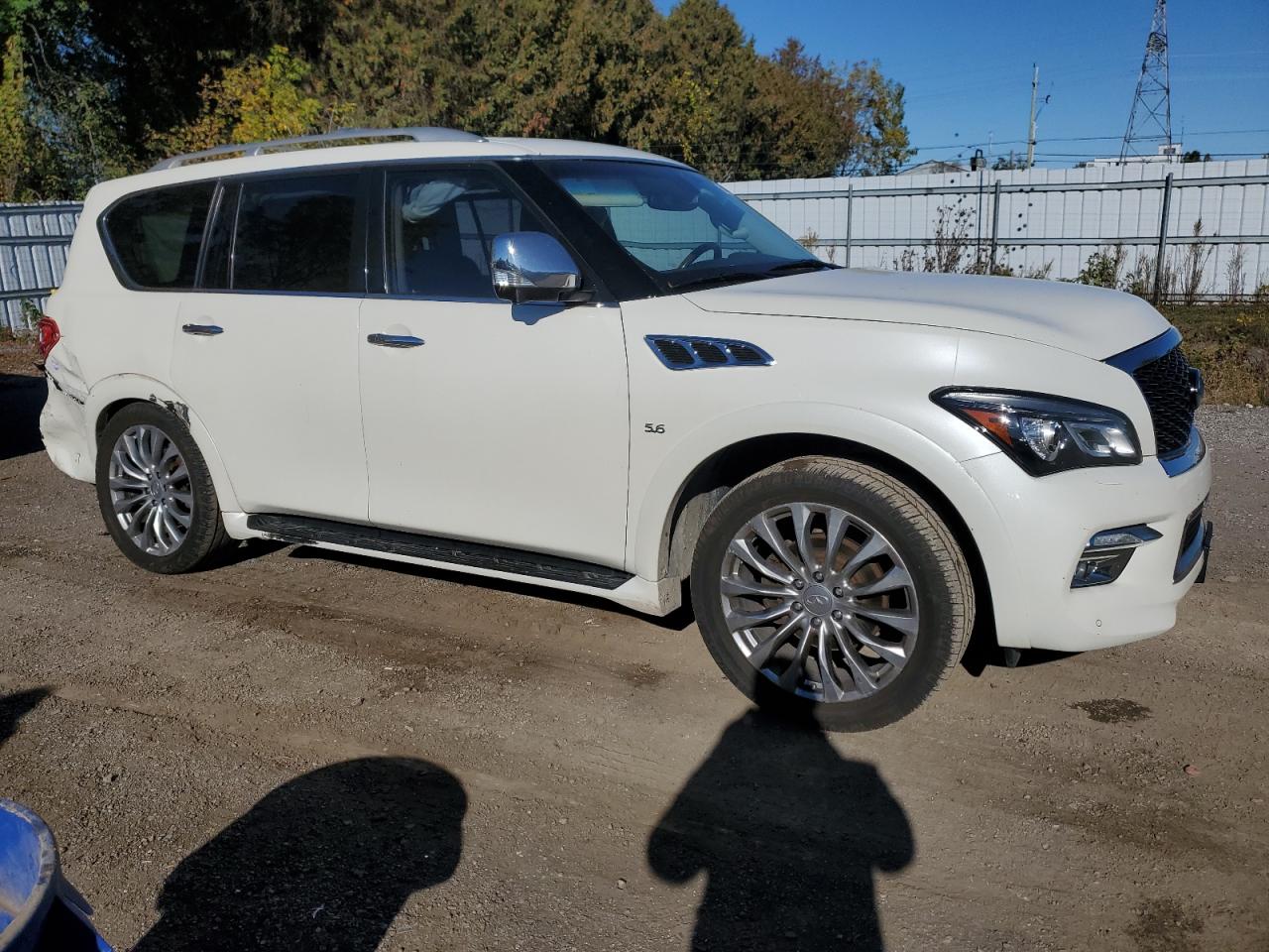 2015 Infiniti Qx80 White vin: JN8AZ2NE4F9087419