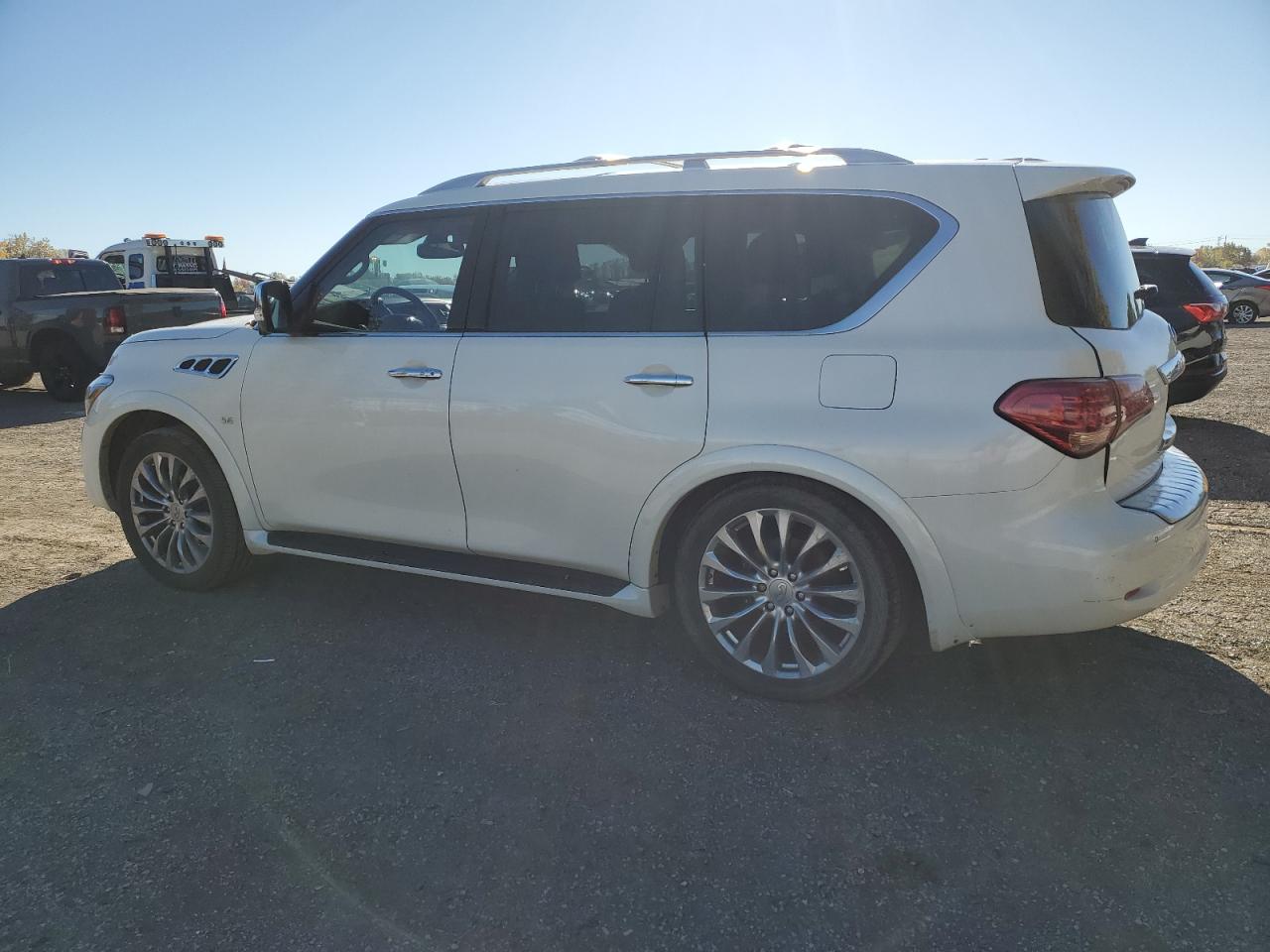2015 Infiniti Qx80 White vin: JN8AZ2NE4F9087419