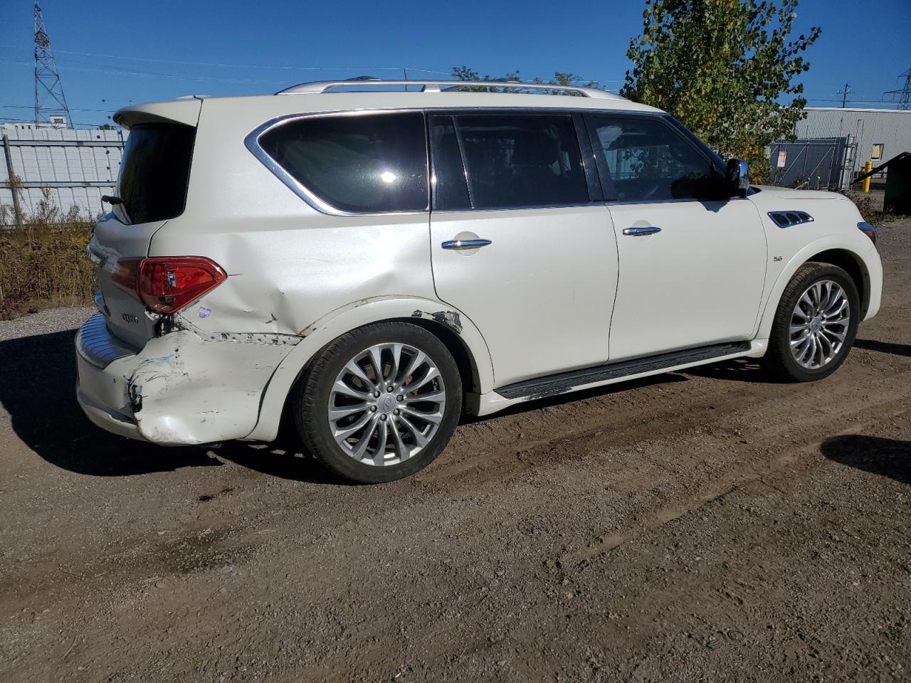 2015 Infiniti Qx80 White vin: JN8AZ2NE4F9087419