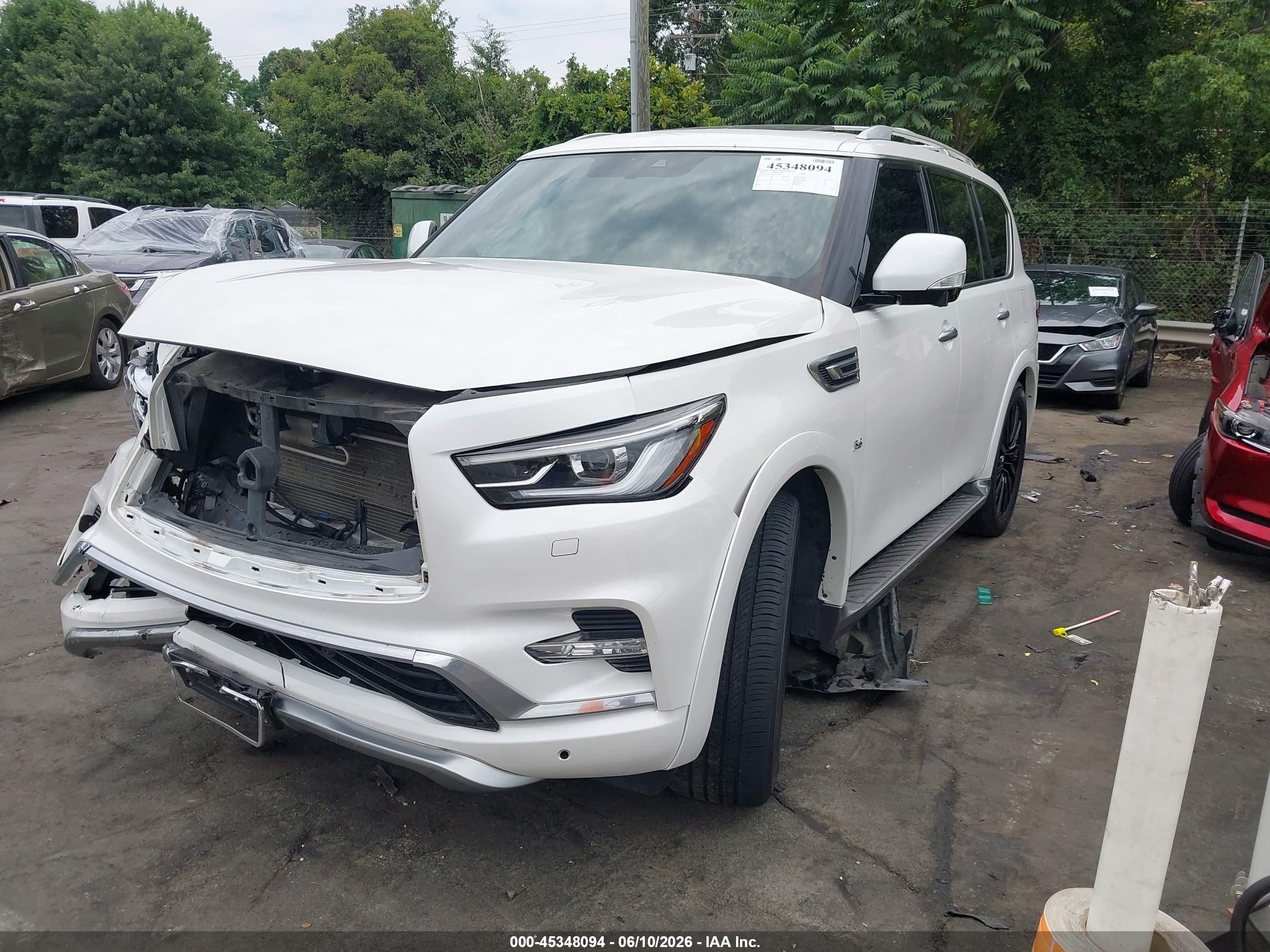 2019 Infiniti Qx80 Limited White vin: JN8AZ2NE4K9229424