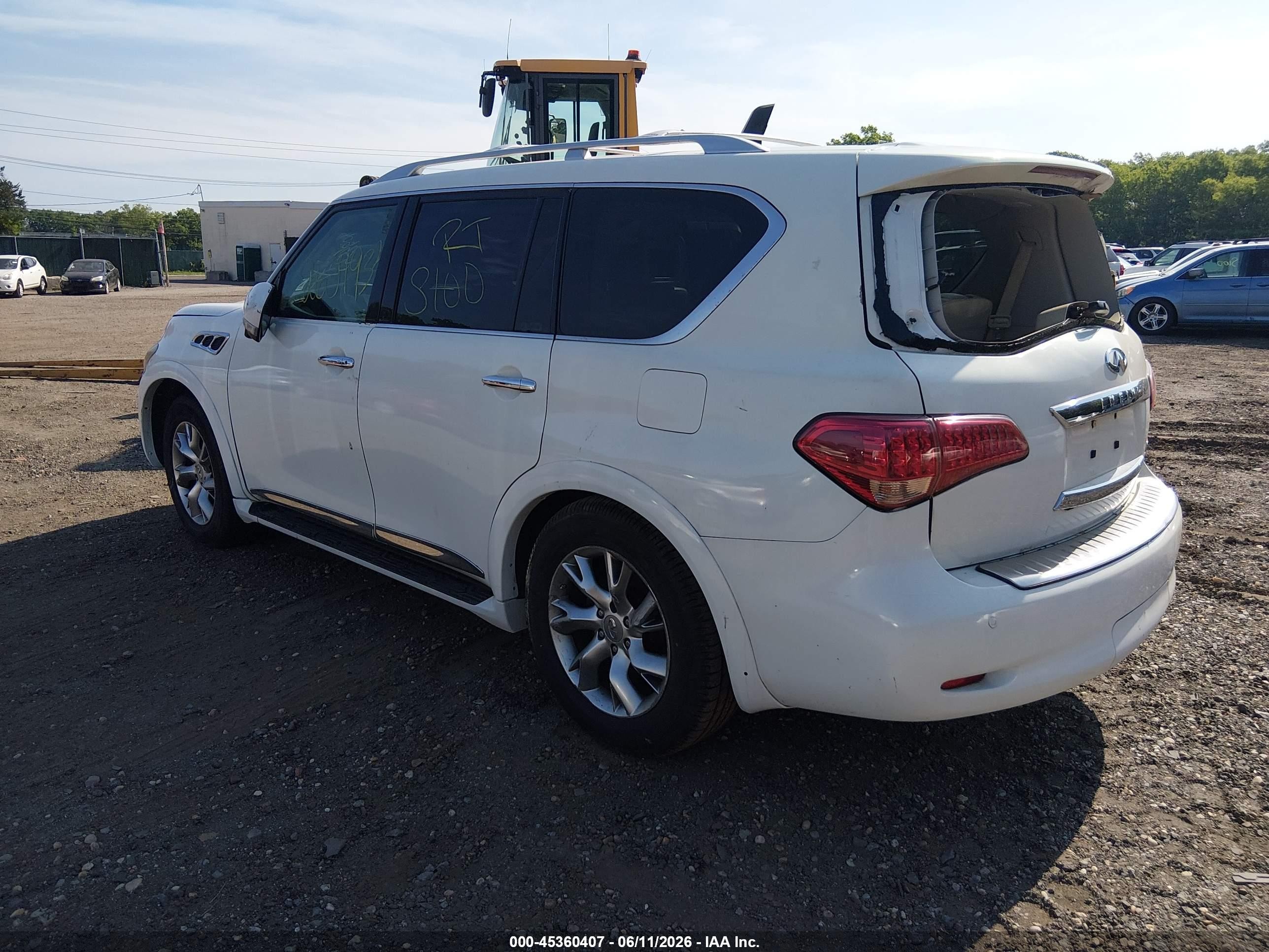 2011 Infiniti Qx56   White vin: JN8AZ2NE5B9002985