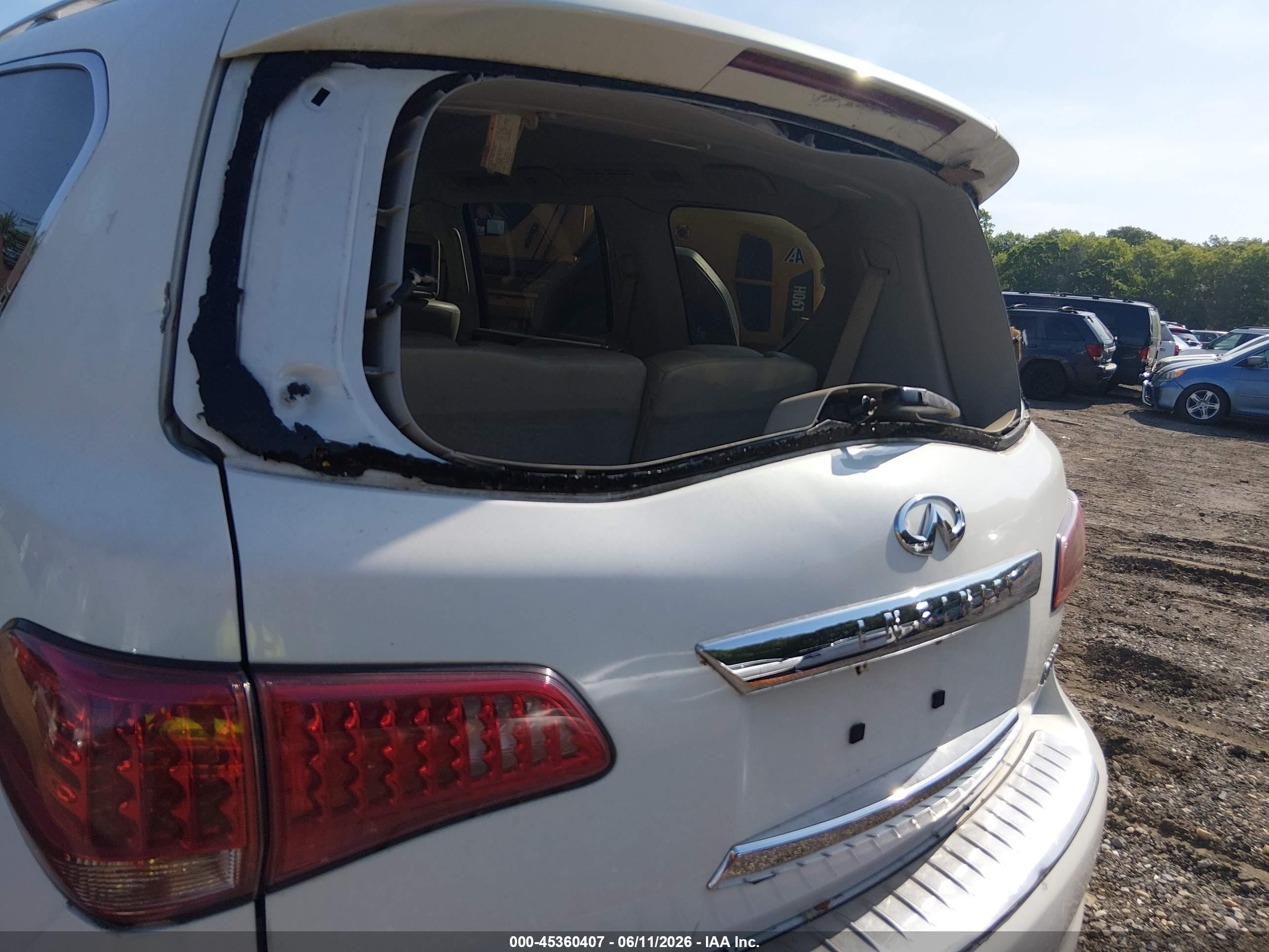 2011 Infiniti Qx56   White vin: JN8AZ2NE5B9002985