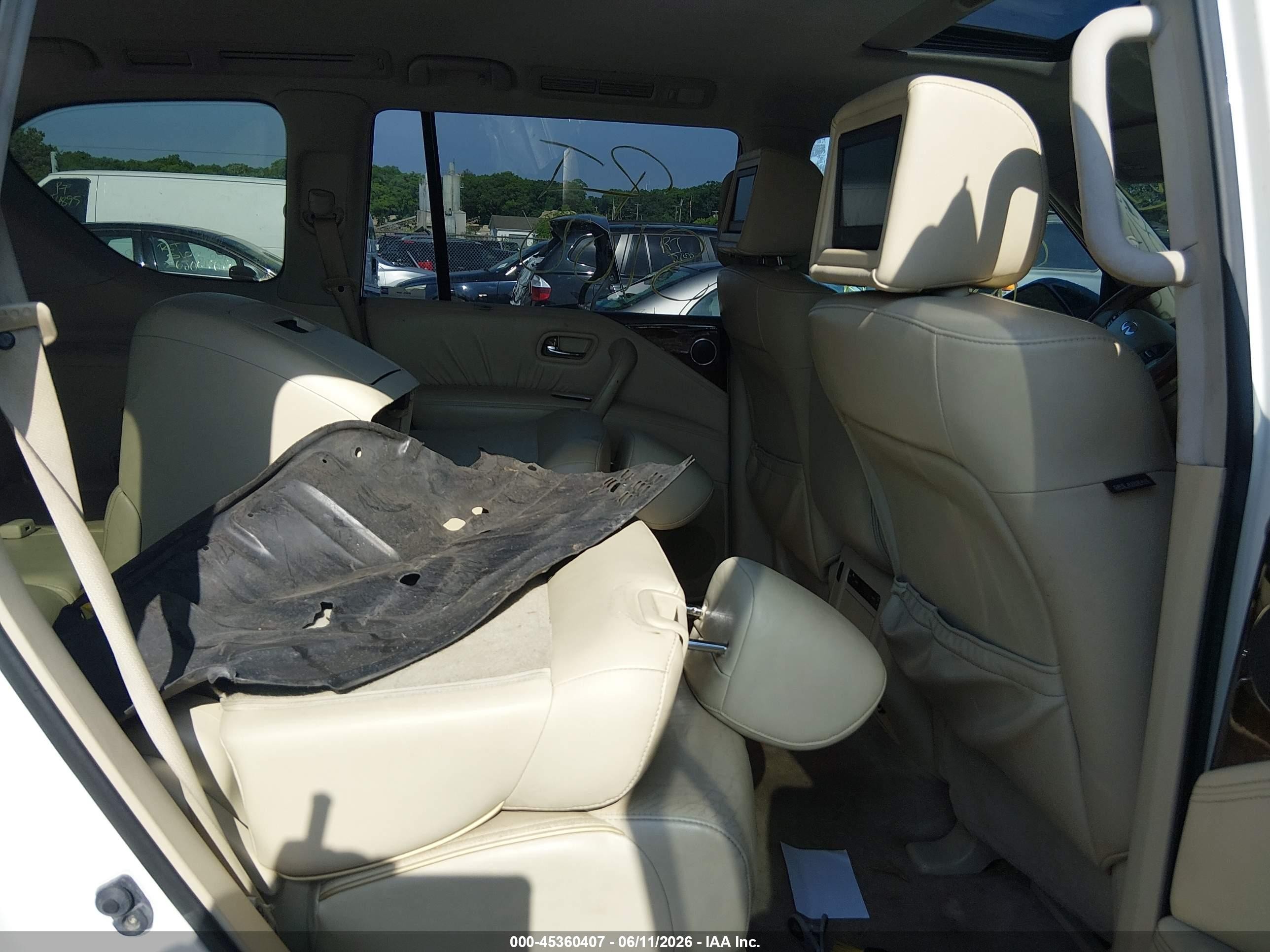 2011 Infiniti Qx56   White vin: JN8AZ2NE5B9002985