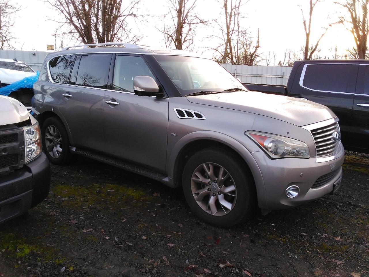 2014 Infiniti Qx80 Gray vin: JN8AZ2NE5E9063483