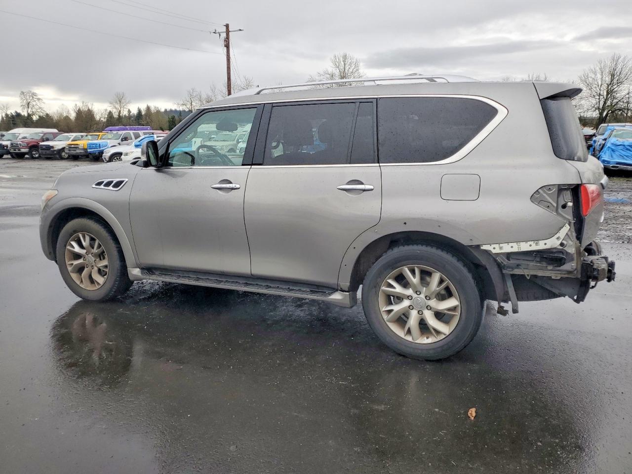 2014 Infiniti Qx80 Gray vin: JN8AZ2NE5E9063483