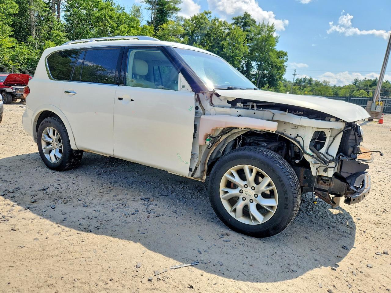 2014 Infiniti Qx80 Base White vin: JN8AZ2NE5E9066142
