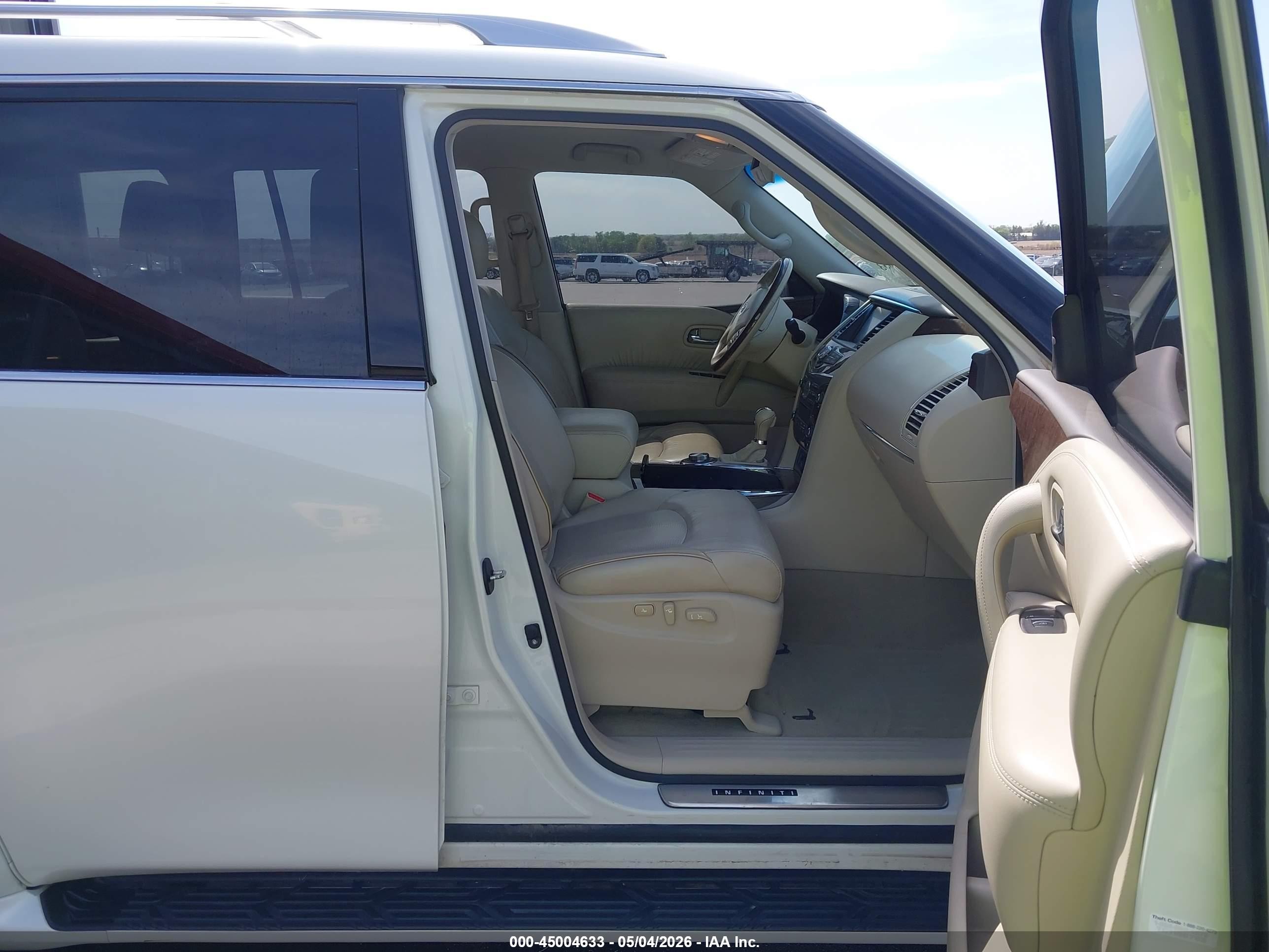 2015 Infiniti Qx80 White vin: JN8AZ2NE5F9080351