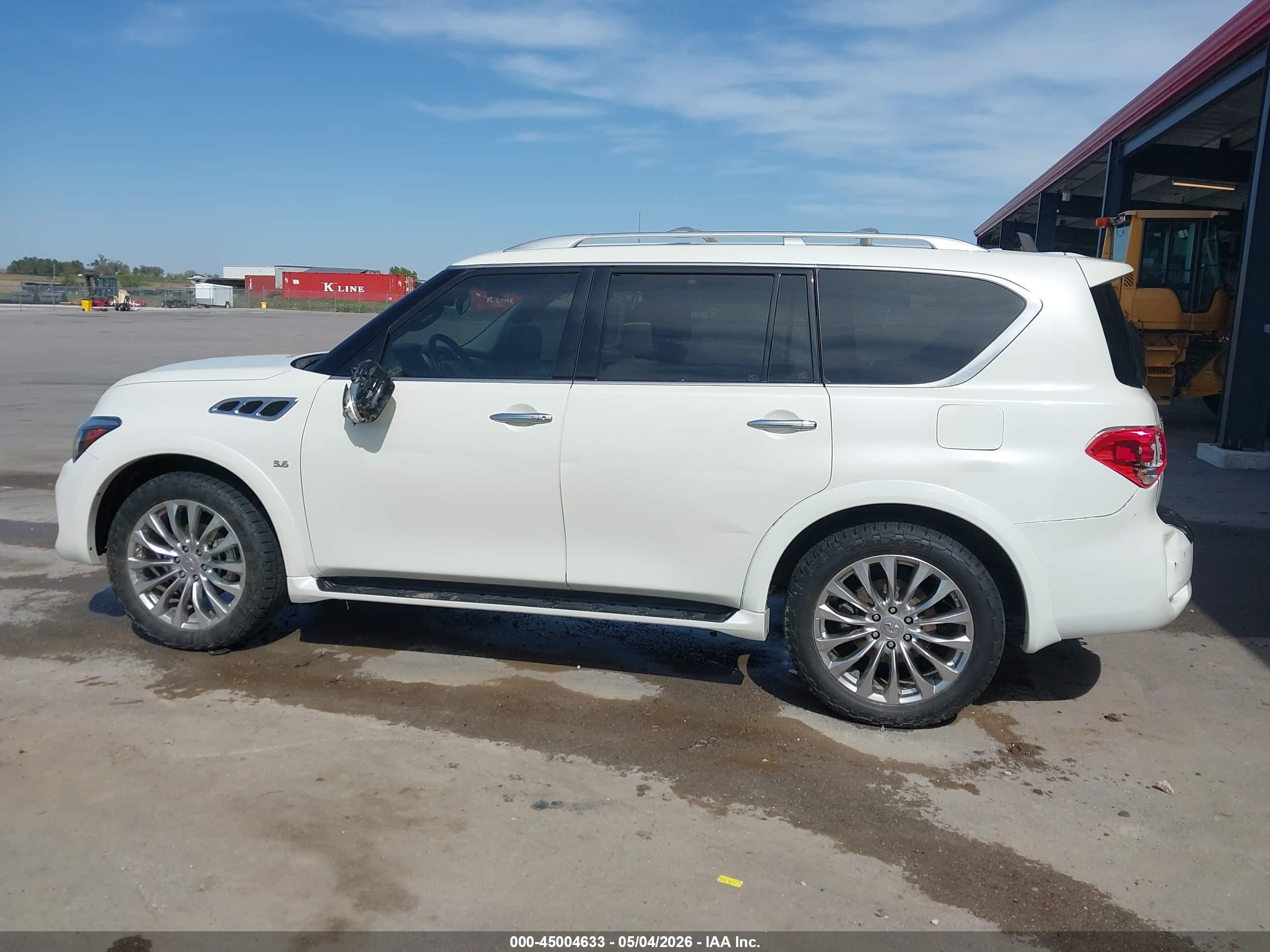 2015 Infiniti Qx80 White vin: JN8AZ2NE5F9080351