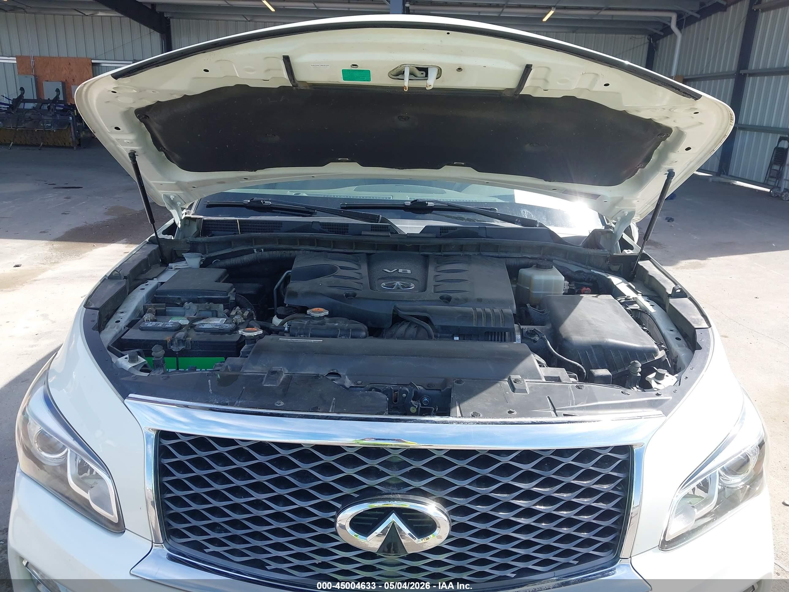 2015 Infiniti Qx80 White vin: JN8AZ2NE5F9080351