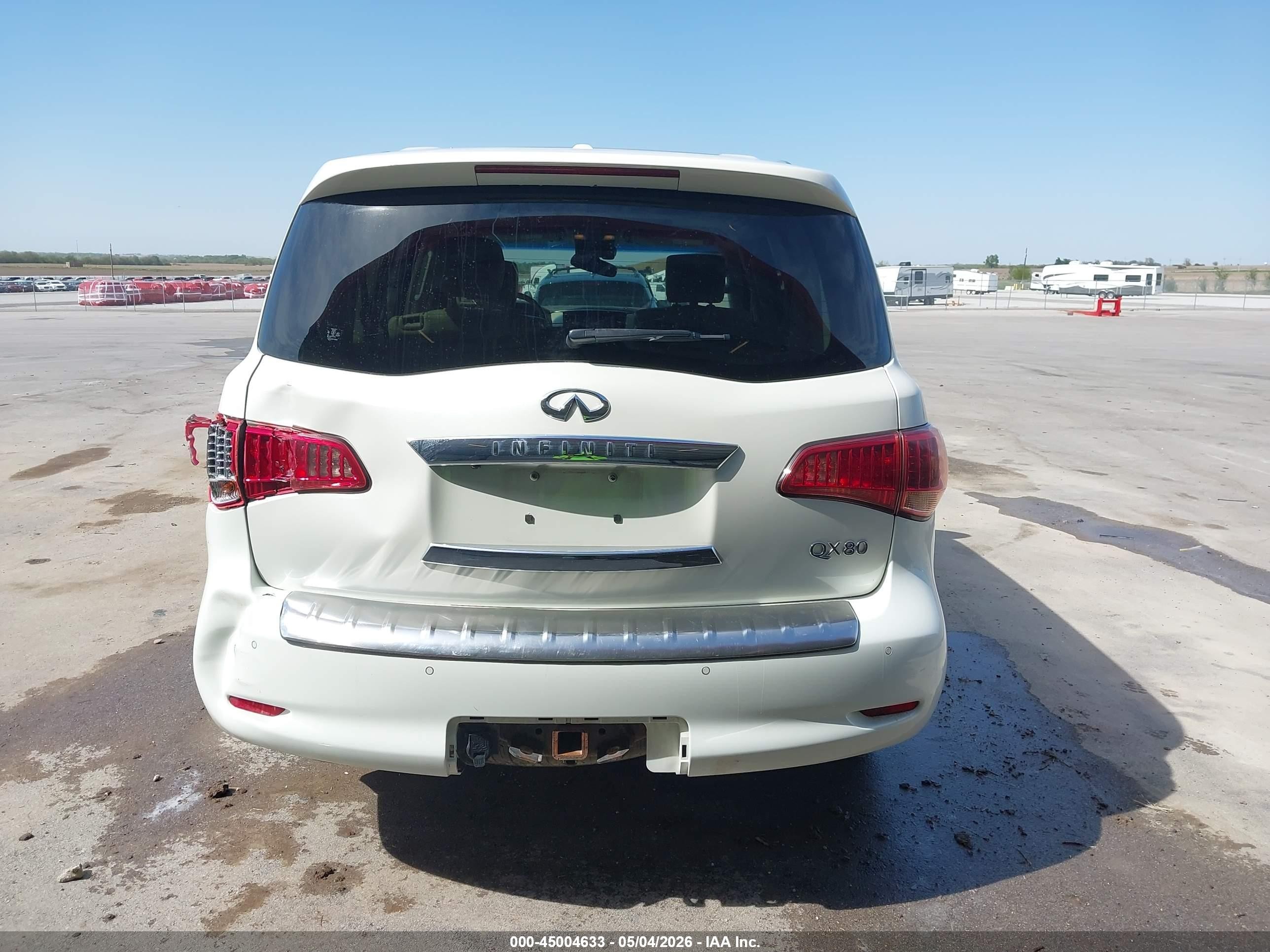2015 Infiniti Qx80 White vin: JN8AZ2NE5F9080351