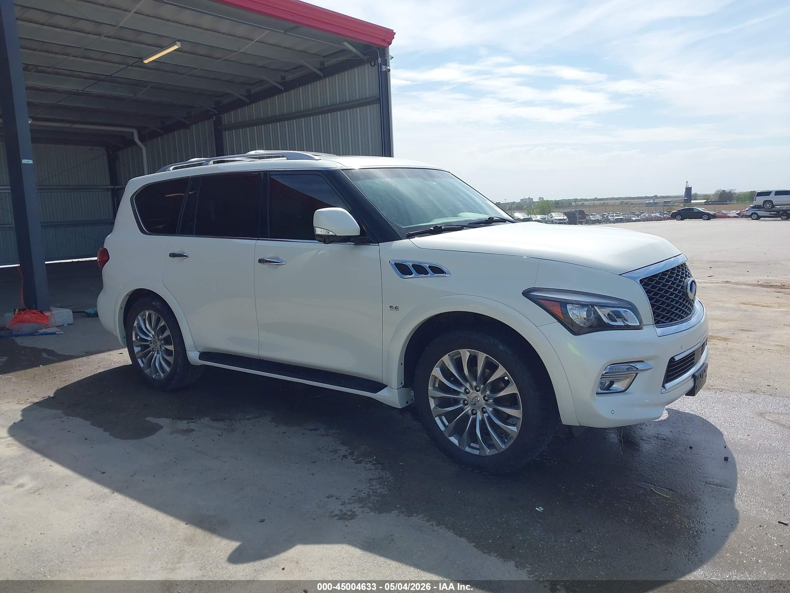 2015 Infiniti Qx80 White vin: JN8AZ2NE5F9080351