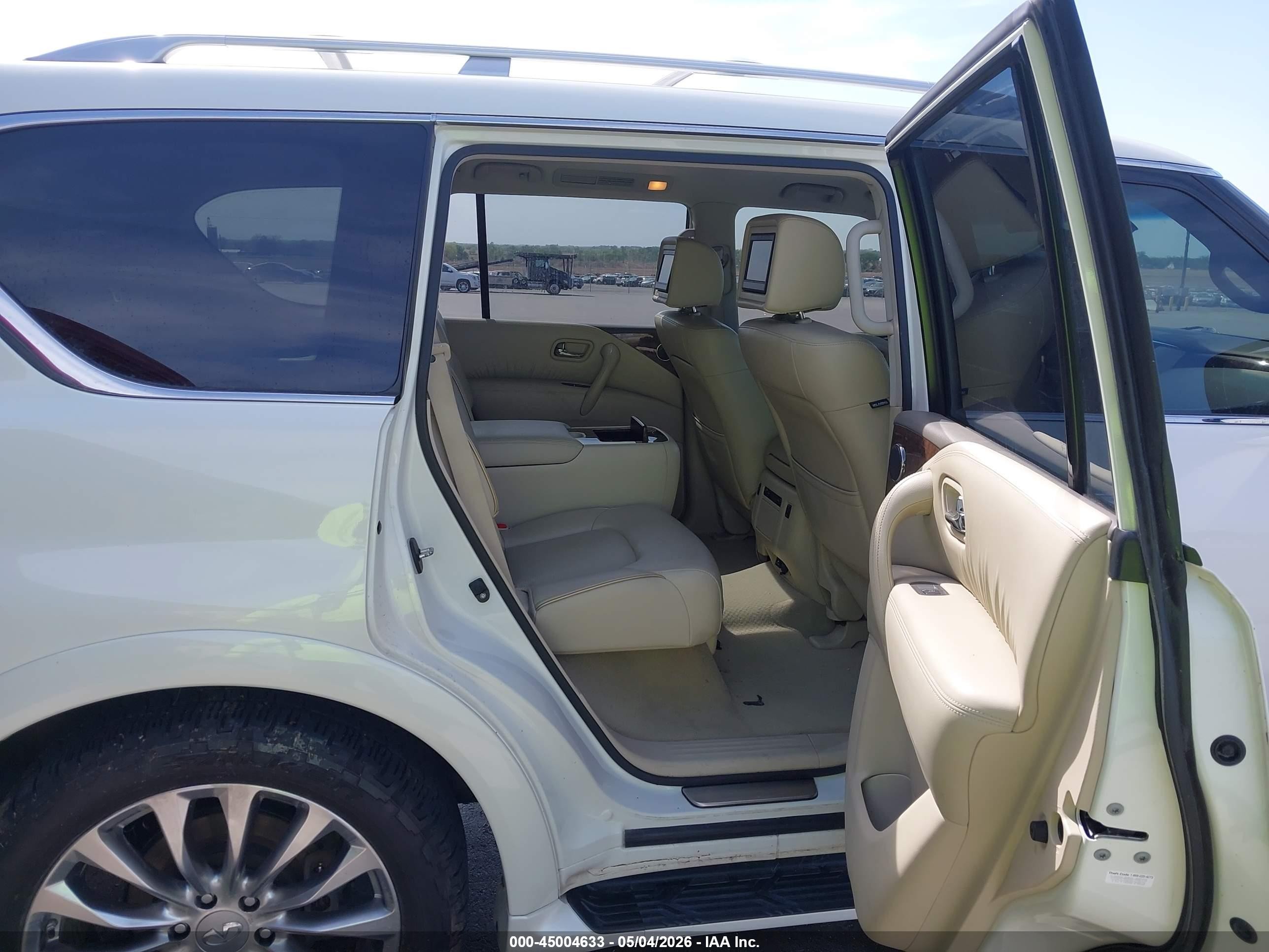 2015 Infiniti Qx80 White vin: JN8AZ2NE5F9080351