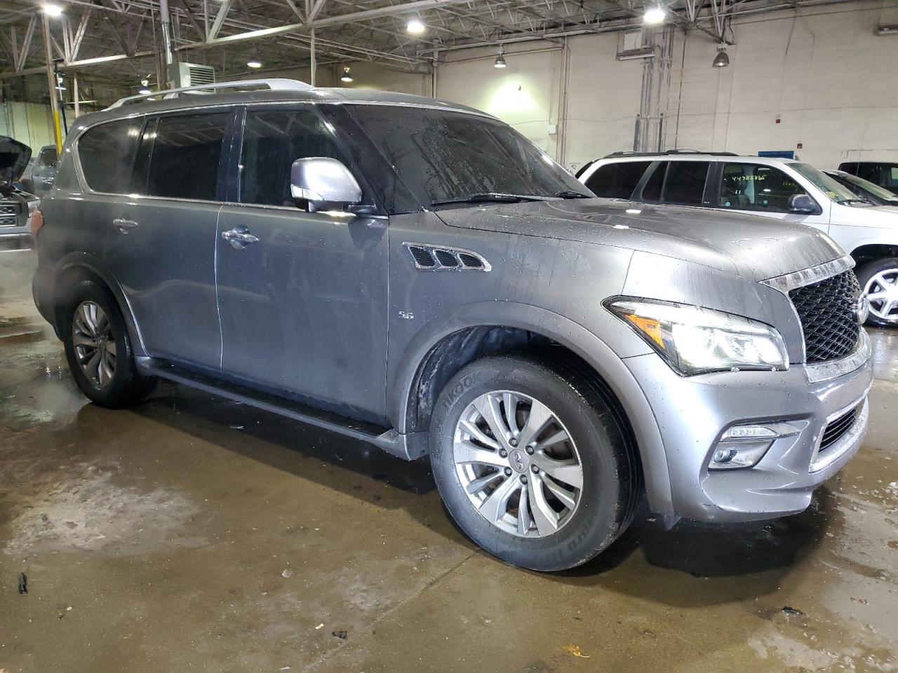 2015 Infiniti Qx80 Gray vin: JN8AZ2NE5F9083542