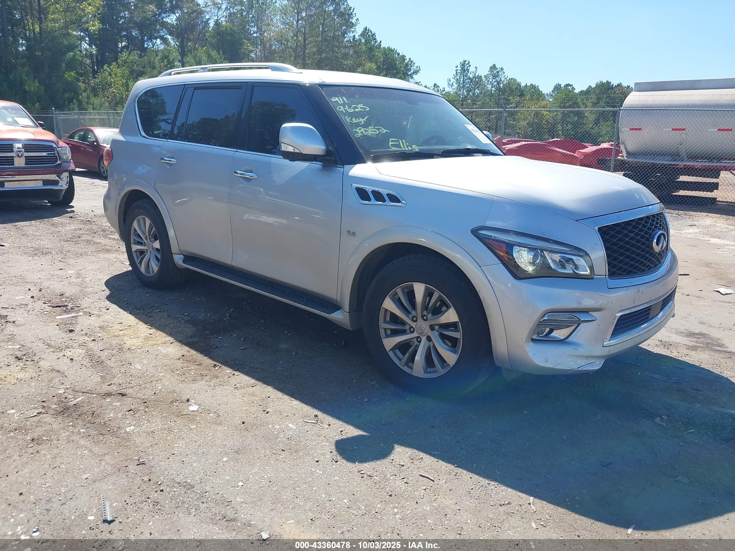 2017 Infiniti Qx80   Silver vin: JN8AZ2NE5H9158596