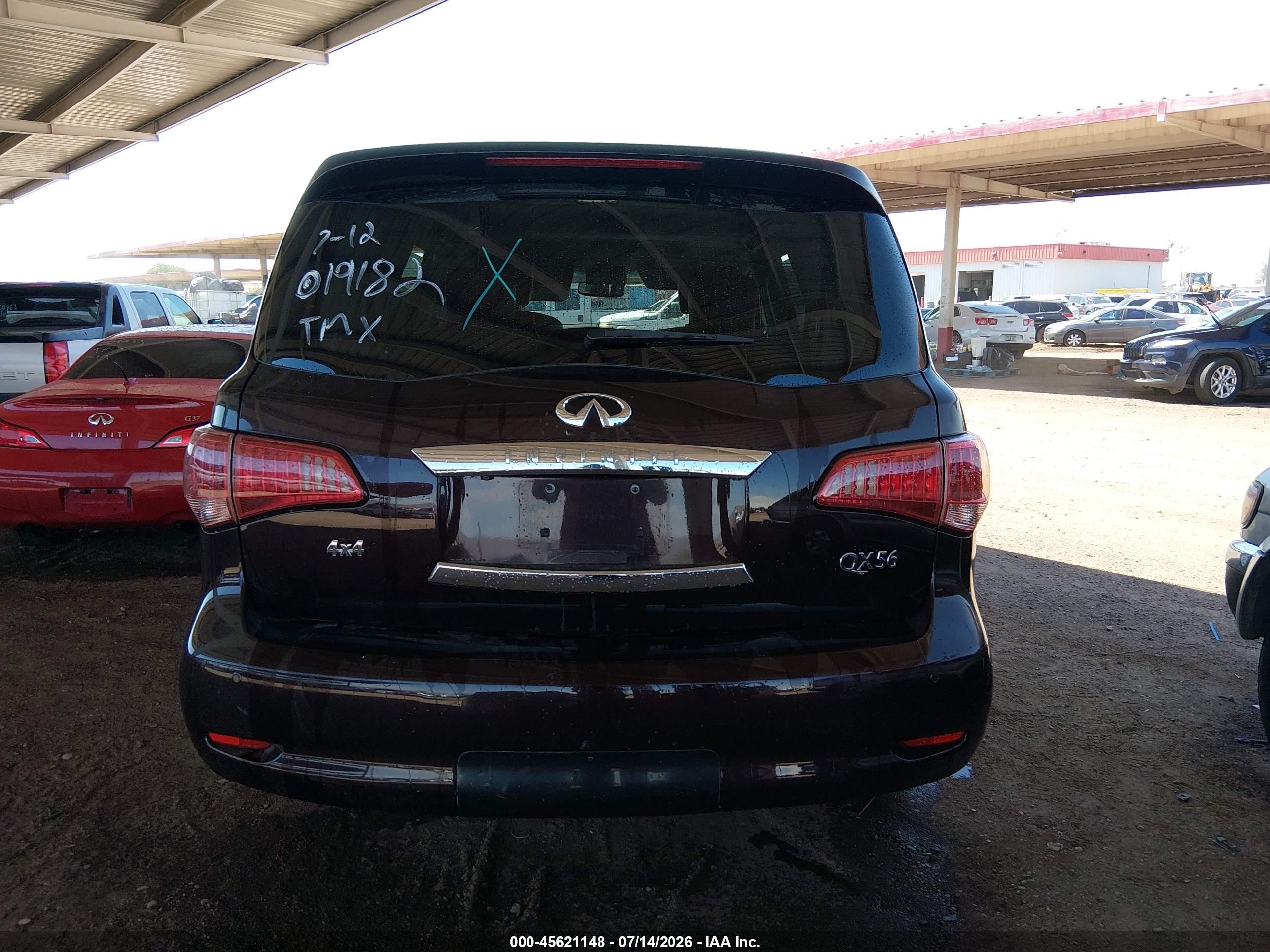 2012 Infiniti Qx56   Brown vin: JN8AZ2NE6C9019182