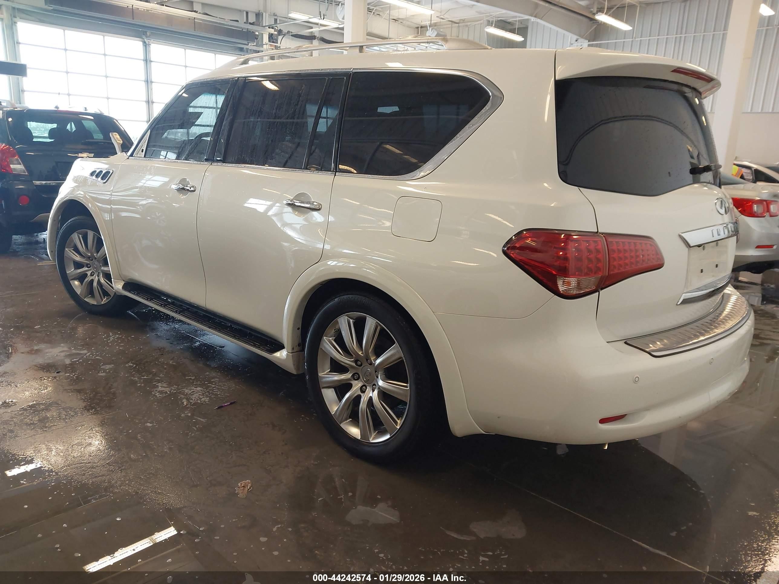 2013 Infiniti Qx56   White vin: JN8AZ2NE6D9060882