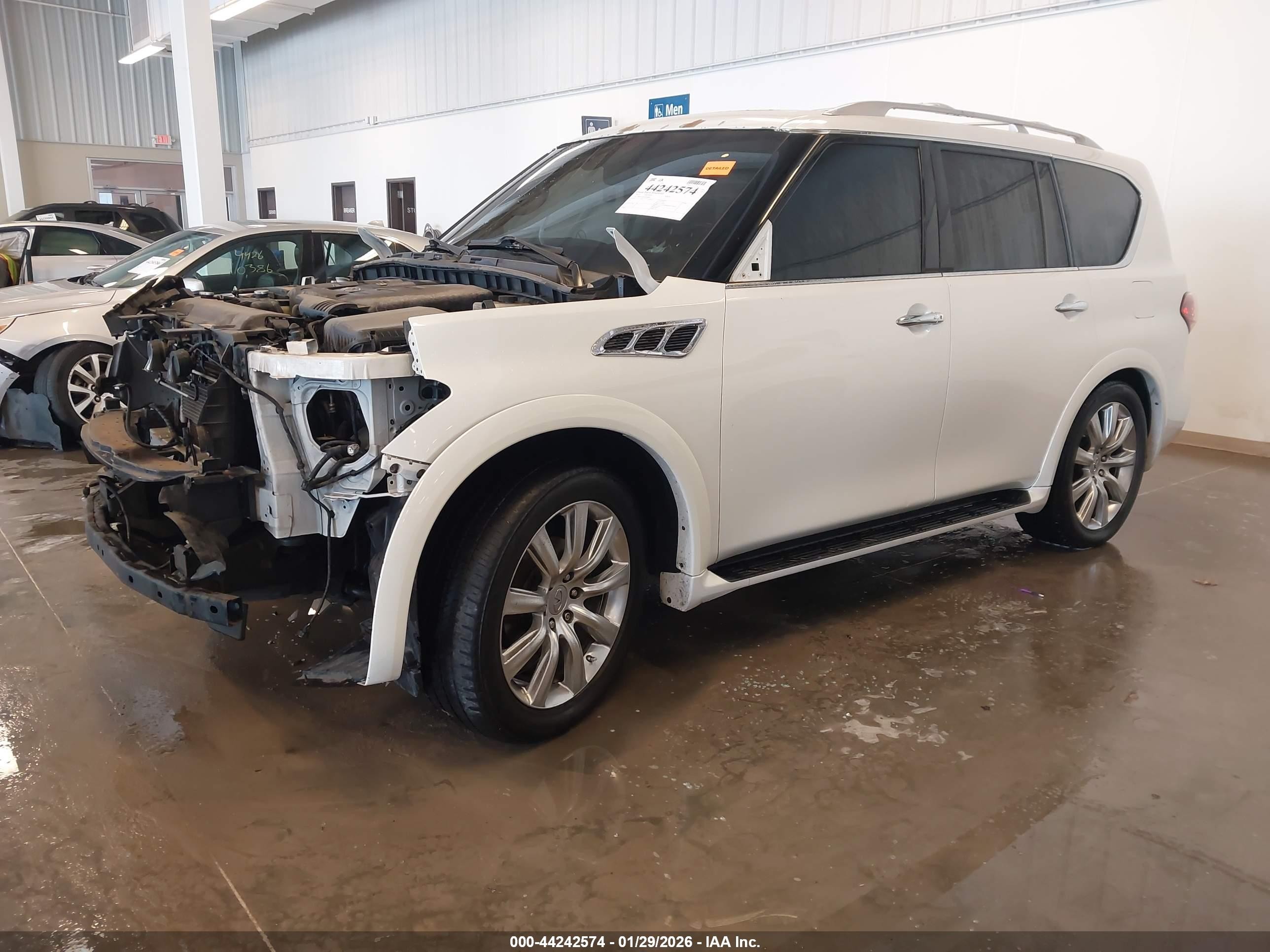 2013 Infiniti Qx56   White vin: JN8AZ2NE6D9060882
