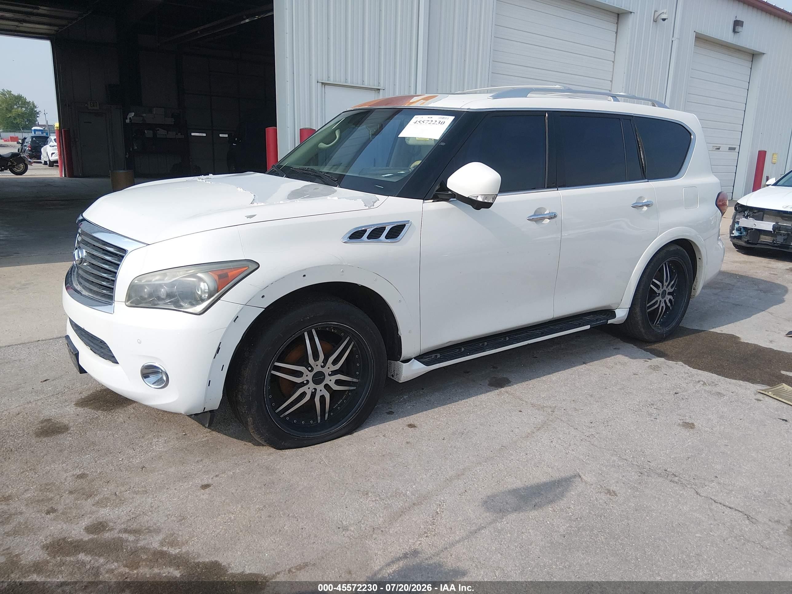 2012 Infiniti Qx56   White vin: JN8AZ2NE7C9015190