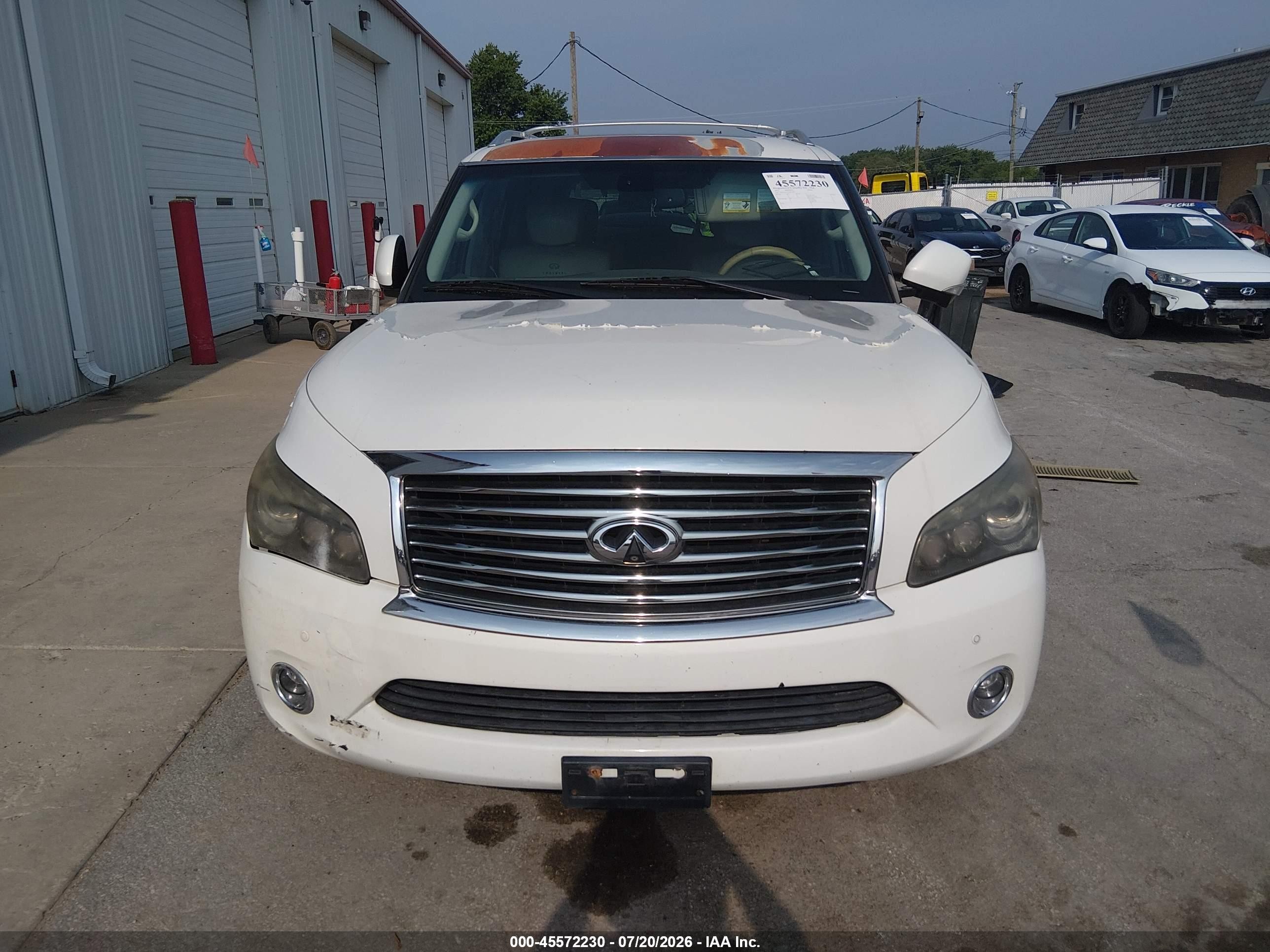 2012 Infiniti Qx56   White vin: JN8AZ2NE7C9015190