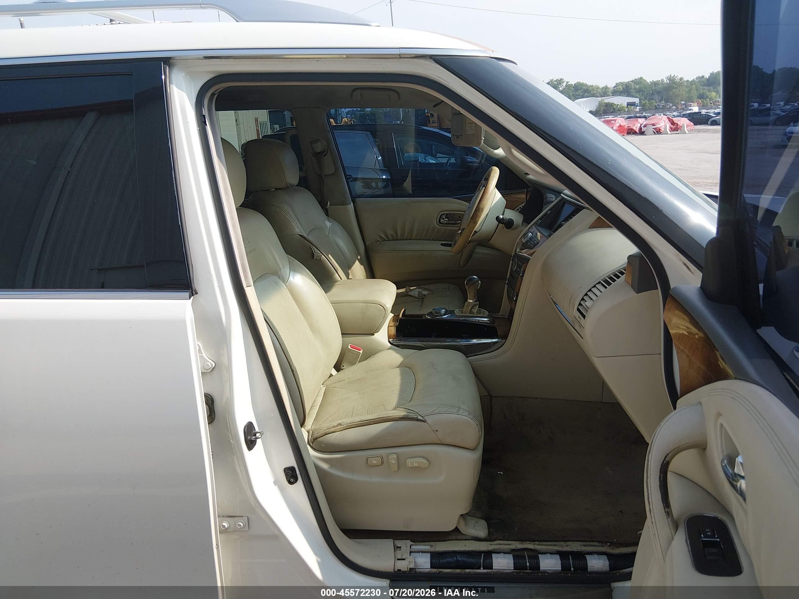 2012 Infiniti Qx56   White vin: JN8AZ2NE7C9015190