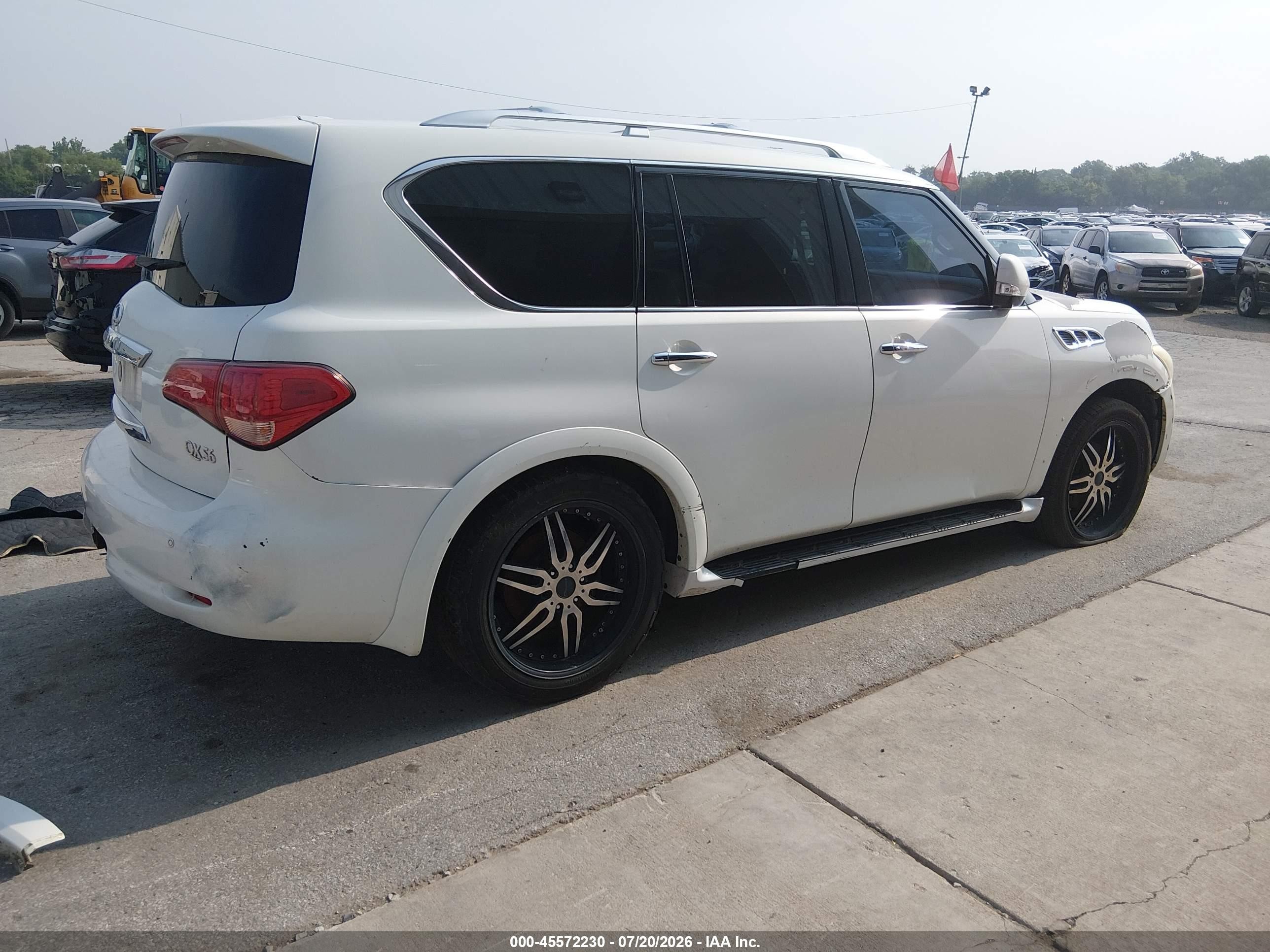 2012 Infiniti Qx56   White vin: JN8AZ2NE7C9015190