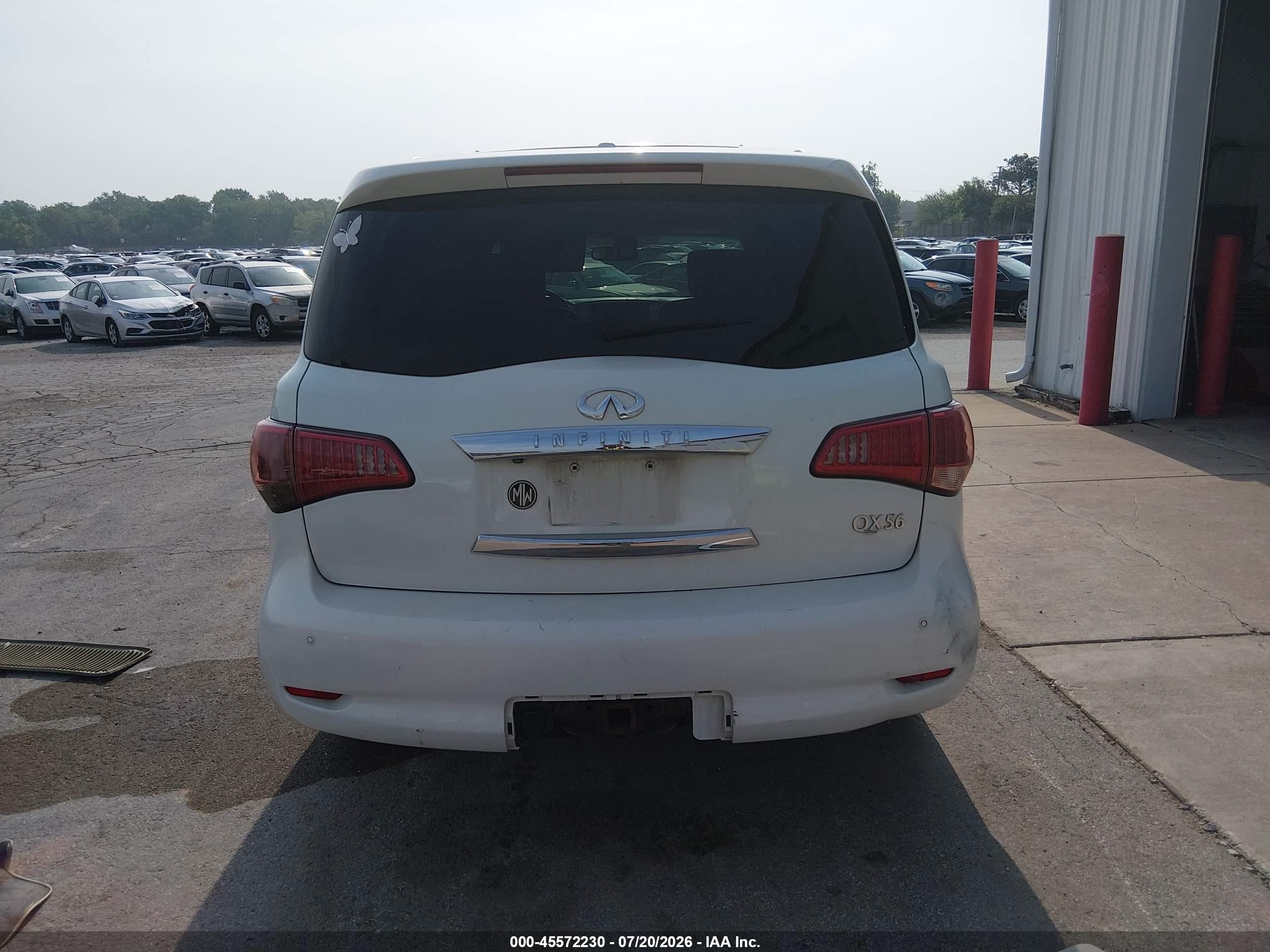 2012 Infiniti Qx56   White vin: JN8AZ2NE7C9015190