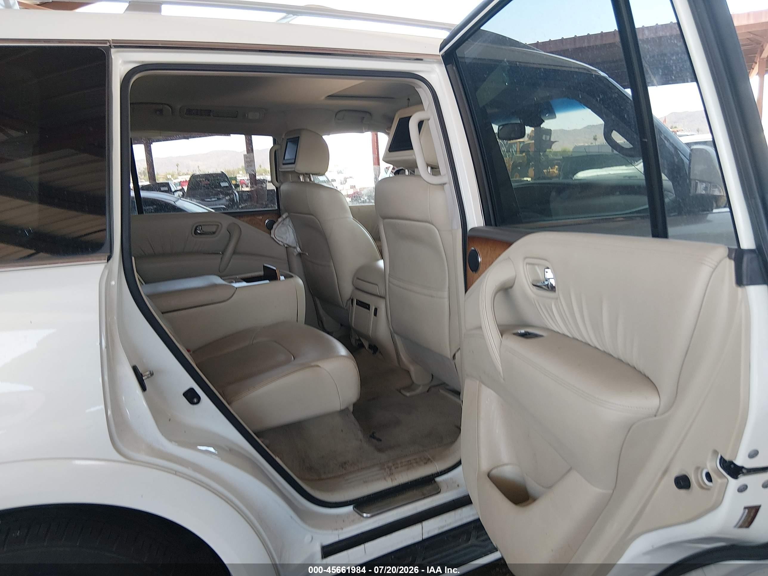 2012 Infiniti Qx56   White vin: JN8AZ2NE7C9022639
