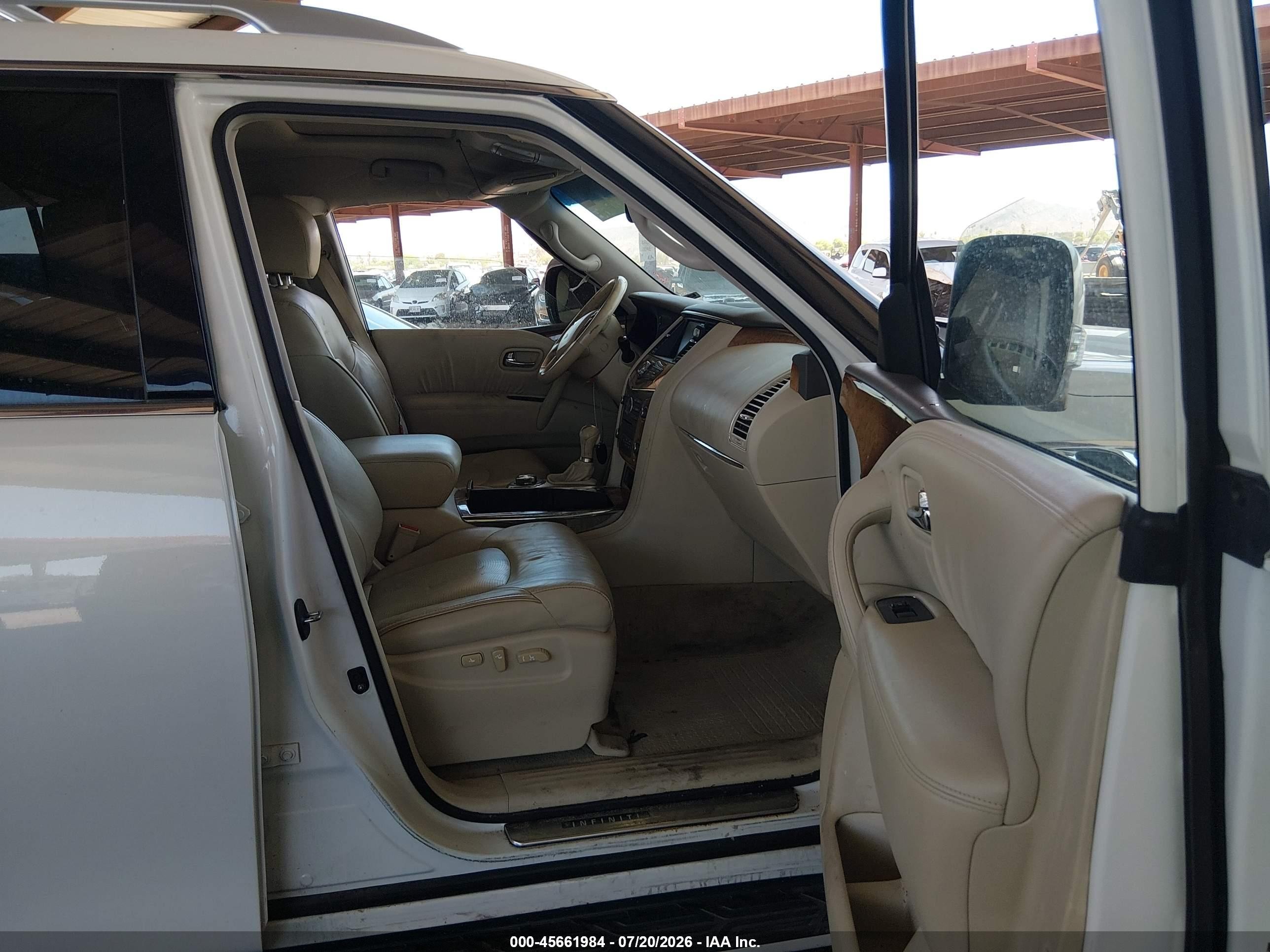 2012 Infiniti Qx56   White vin: JN8AZ2NE7C9022639