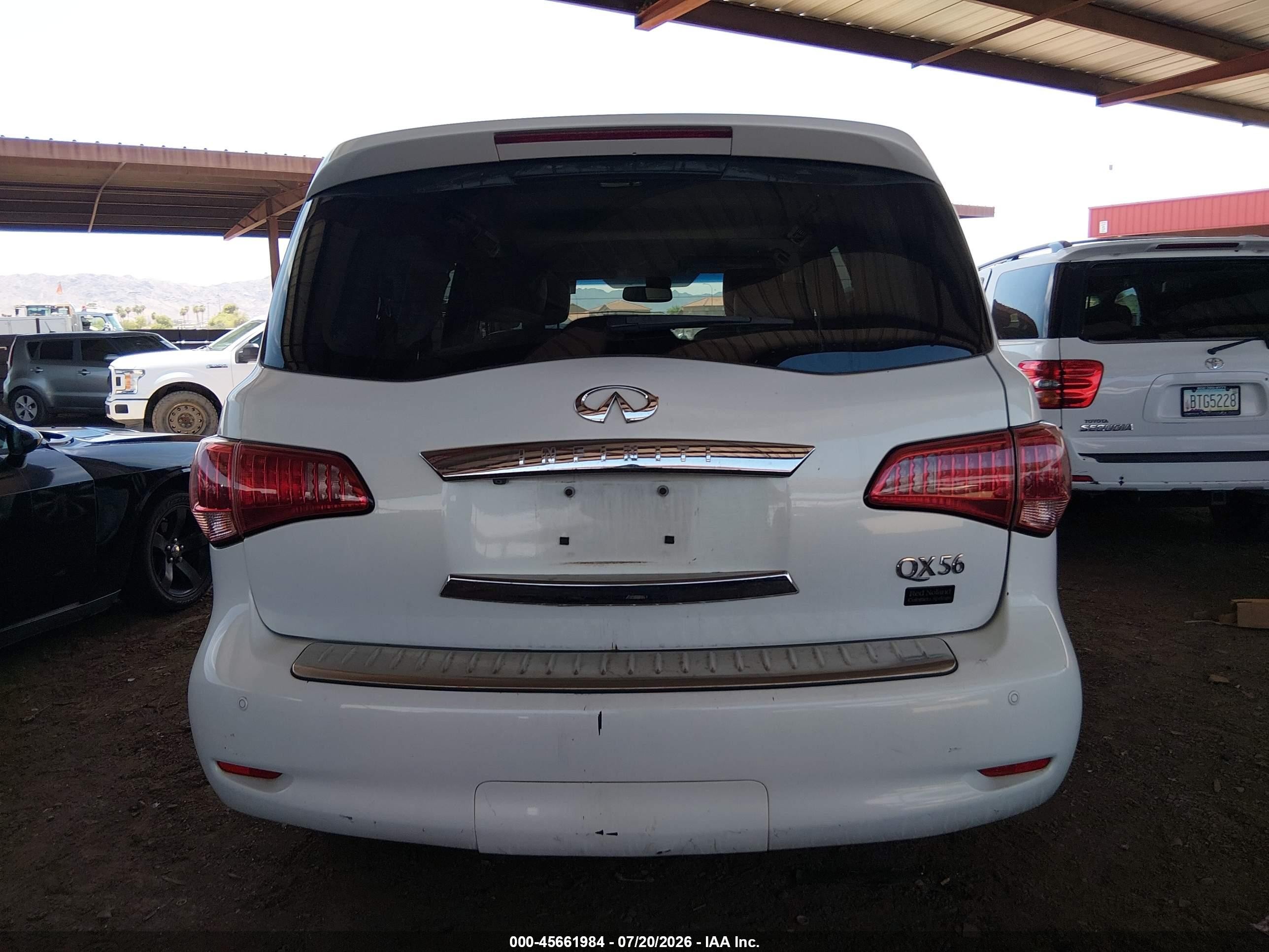 2012 Infiniti Qx56   White vin: JN8AZ2NE7C9022639