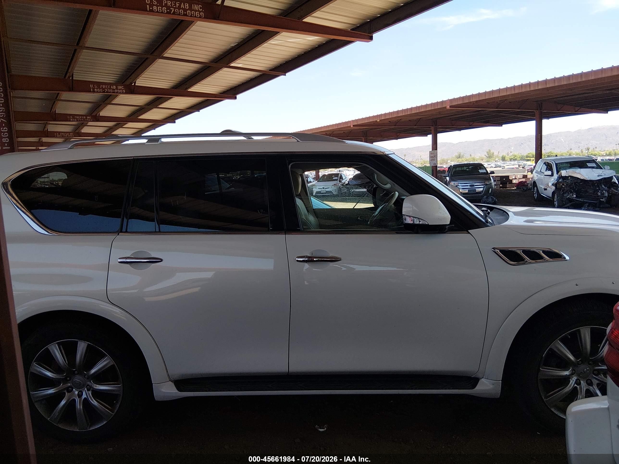 2012 Infiniti Qx56   White vin: JN8AZ2NE7C9022639