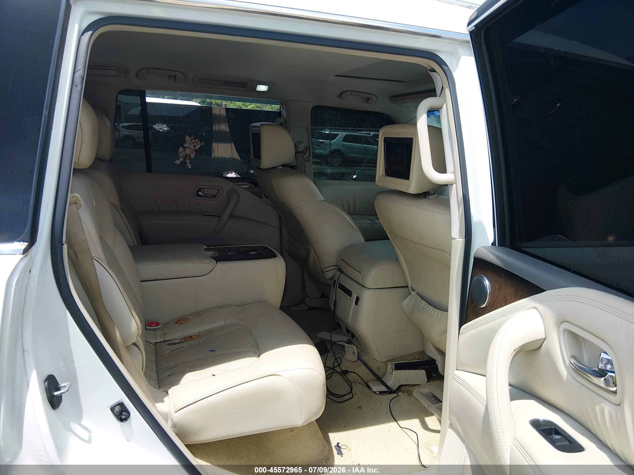 2012 Infiniti Qx56   White vin: JN8AZ2NE7C9022947
