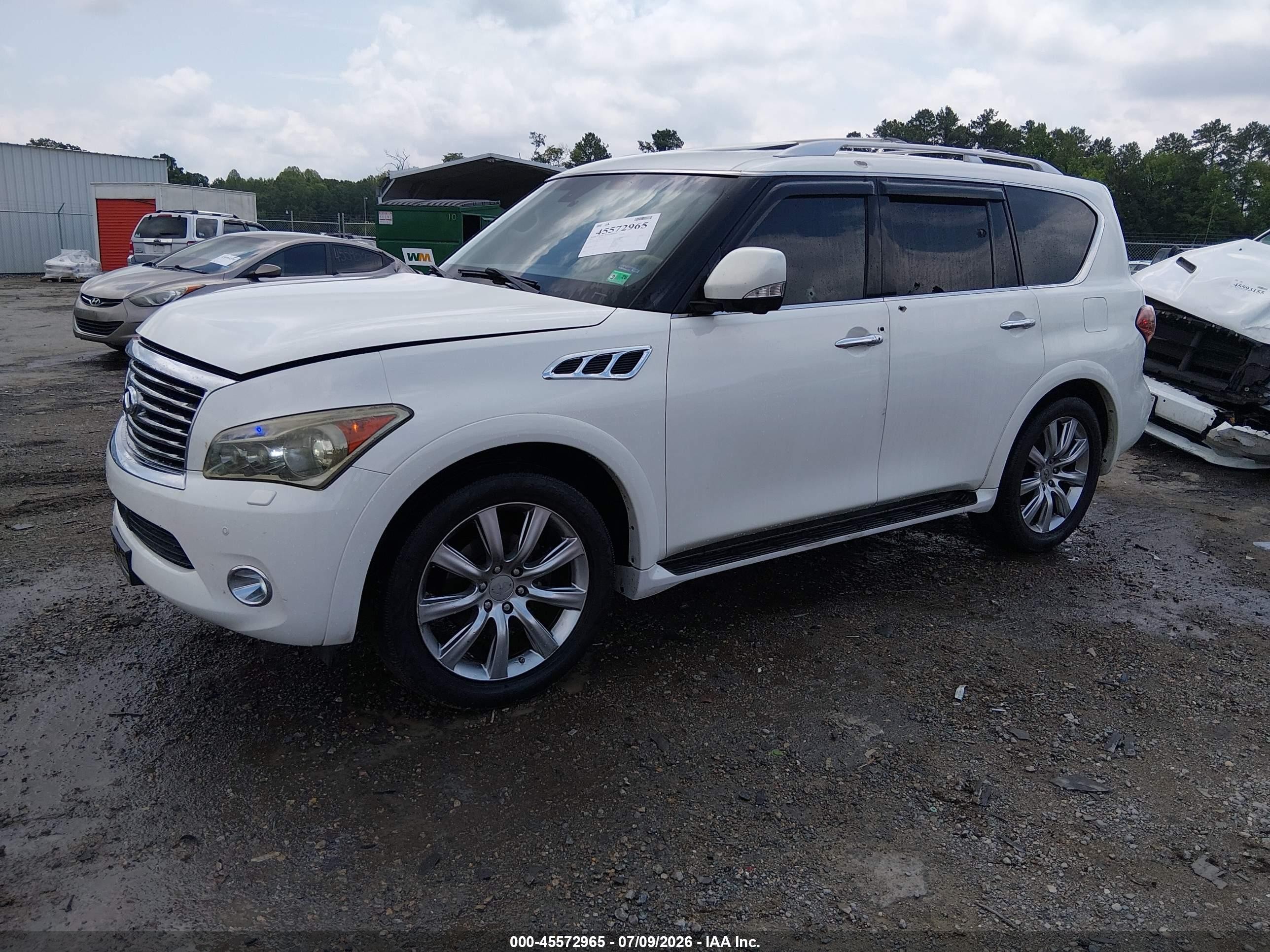 2012 Infiniti Qx56   White vin: JN8AZ2NE7C9022947