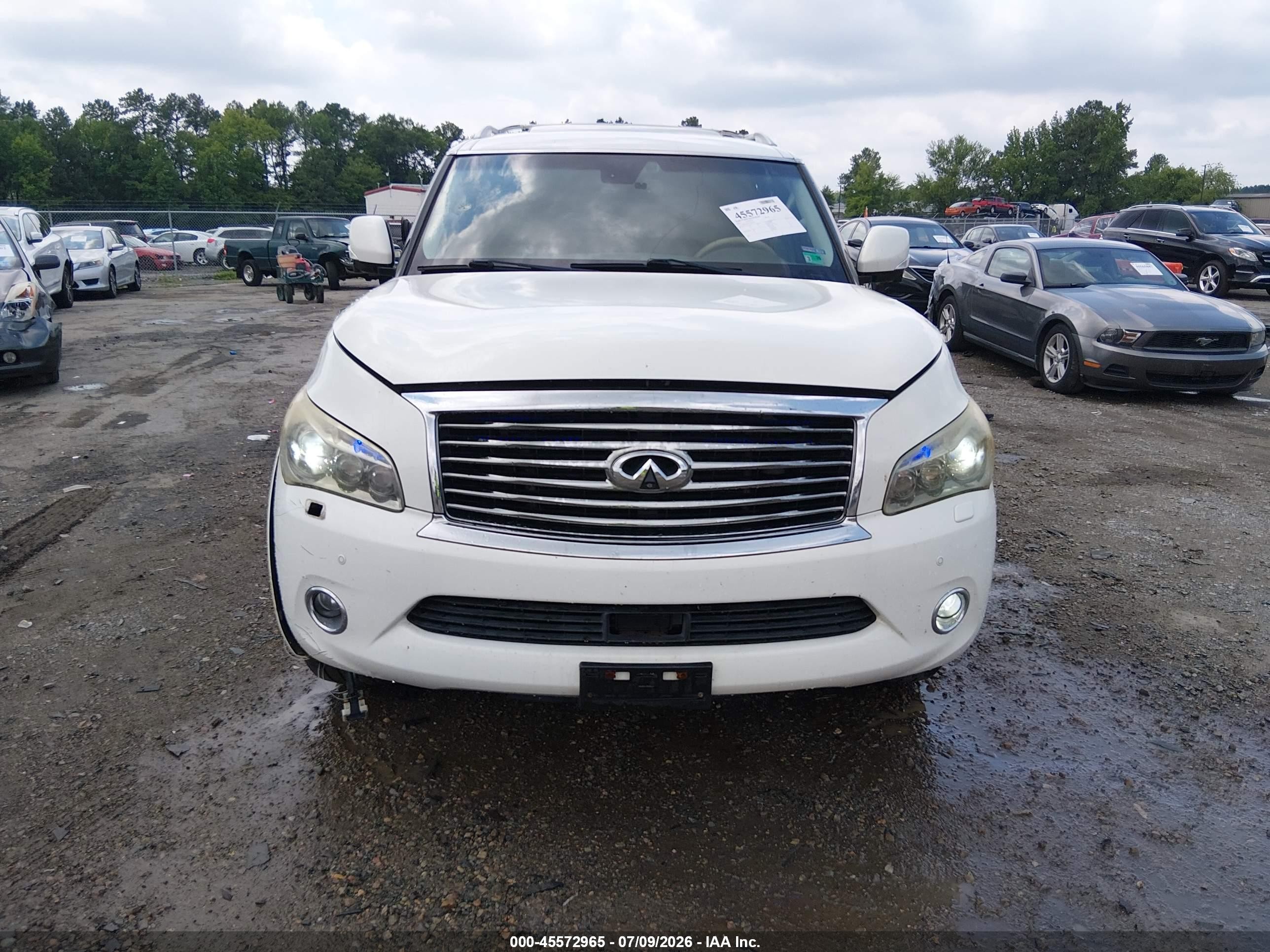 2012 Infiniti Qx56   White vin: JN8AZ2NE7C9022947