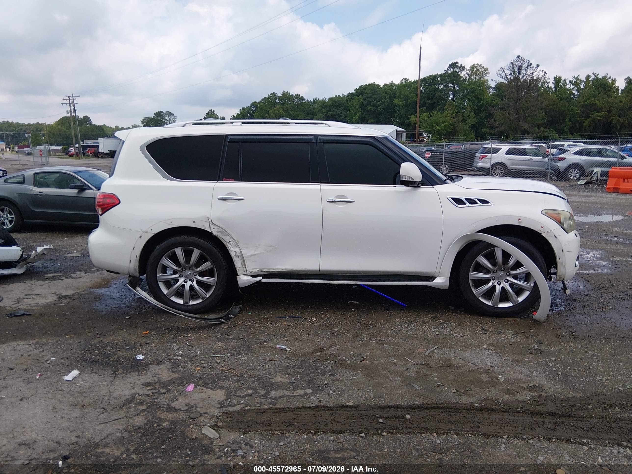 2012 Infiniti Qx56   White vin: JN8AZ2NE7C9022947