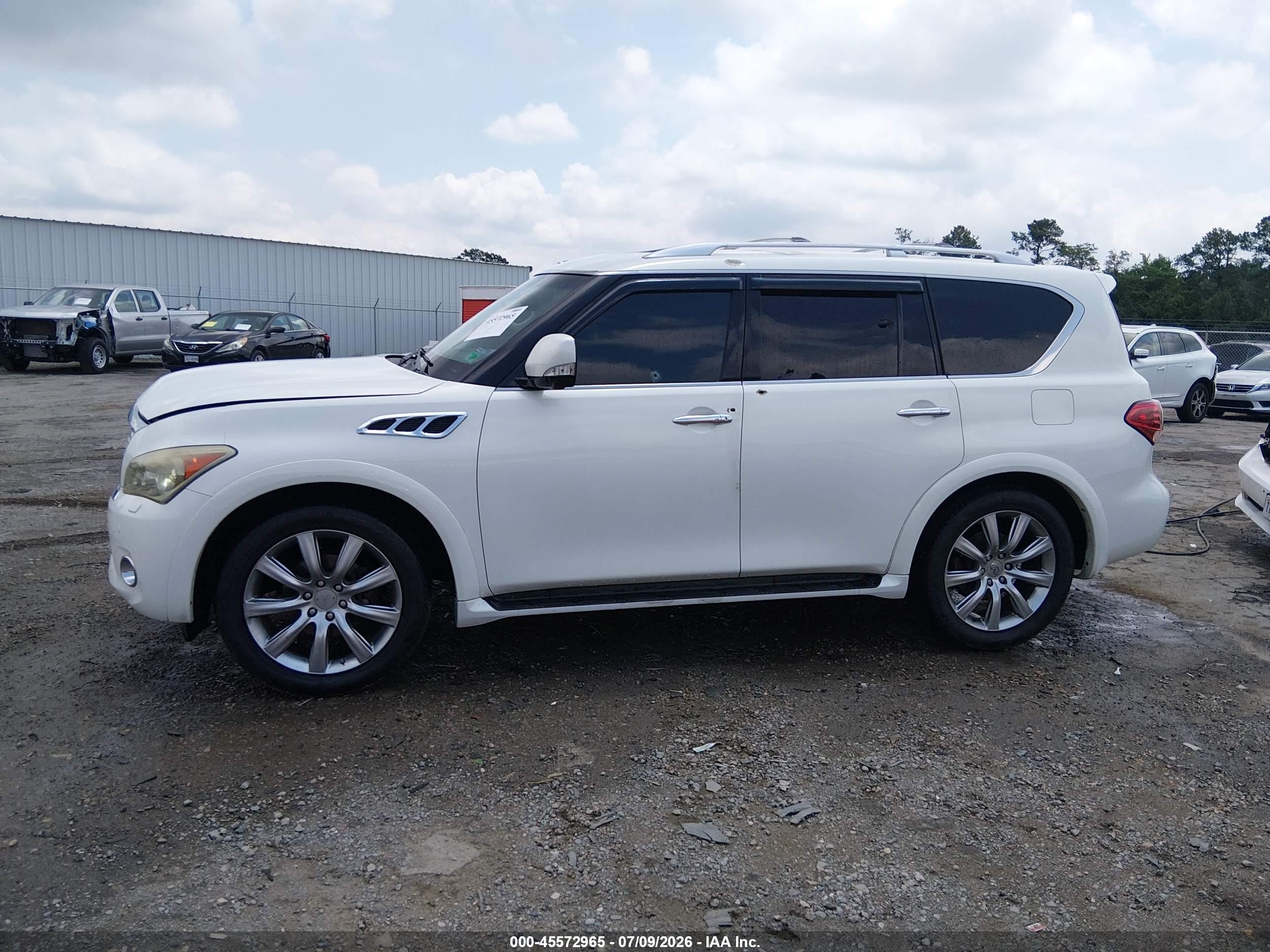 2012 Infiniti Qx56   White vin: JN8AZ2NE7C9022947